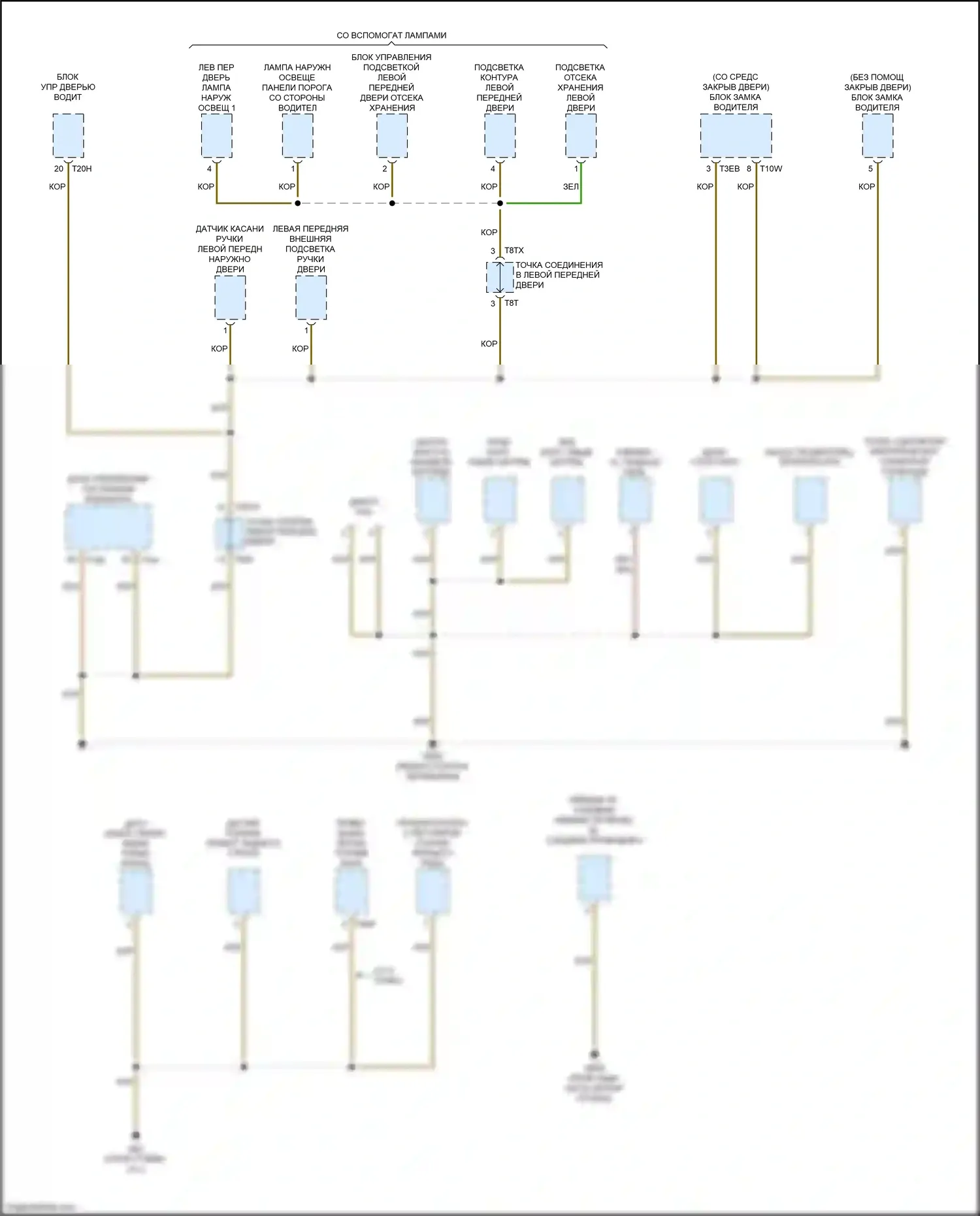 Q7 Audi 4M (2015-2020): Электросхема разводки массы (3 из 10) 