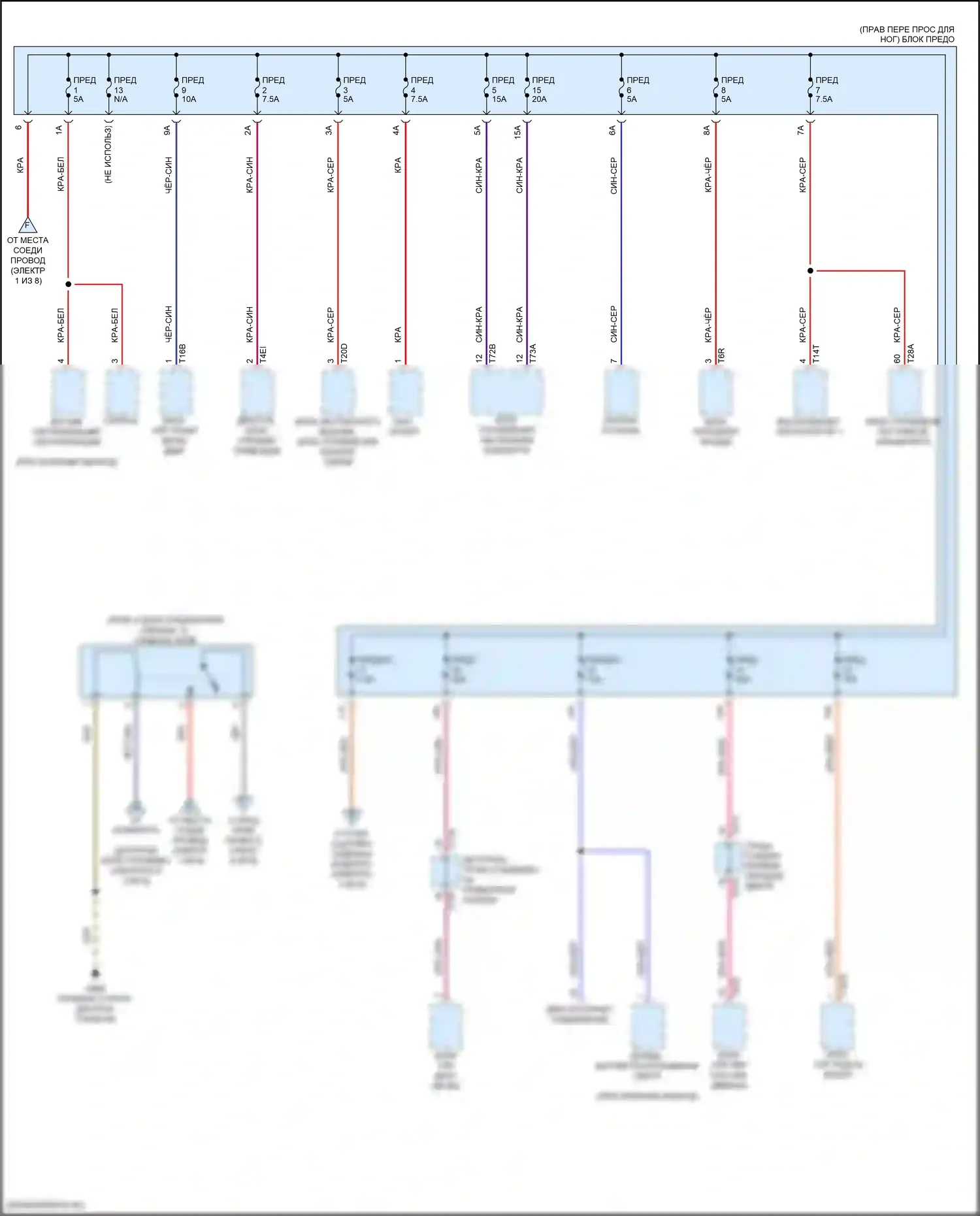 Q8 Sportback e-tron Audi I (2022-2024): Электросхема блока предохранителей реле (4 из 8) 