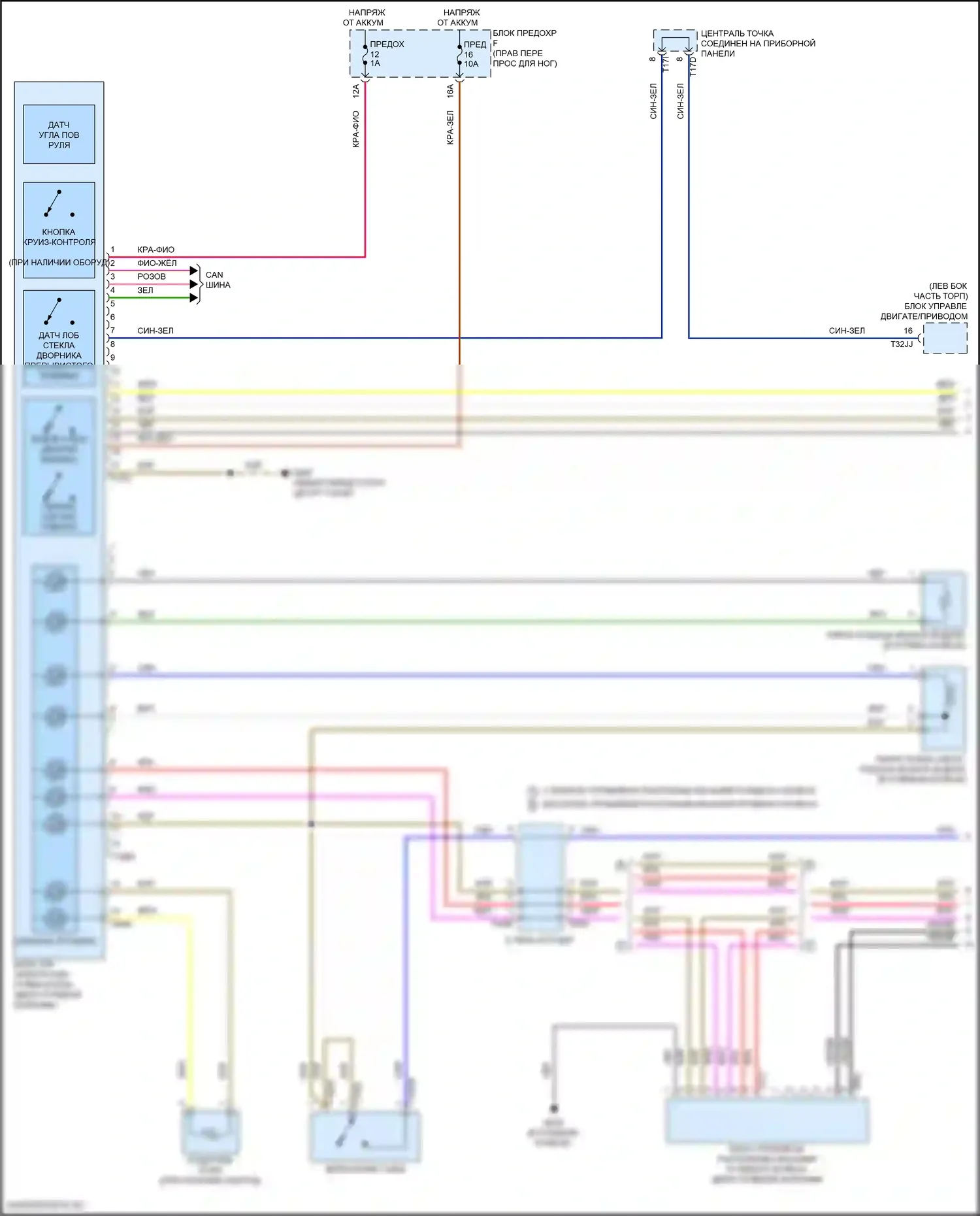 Q8 Sportback e-tron Audi I (2022-2024): Электросхема блока управления электронными системами рулевой колонки (1 из 2) 