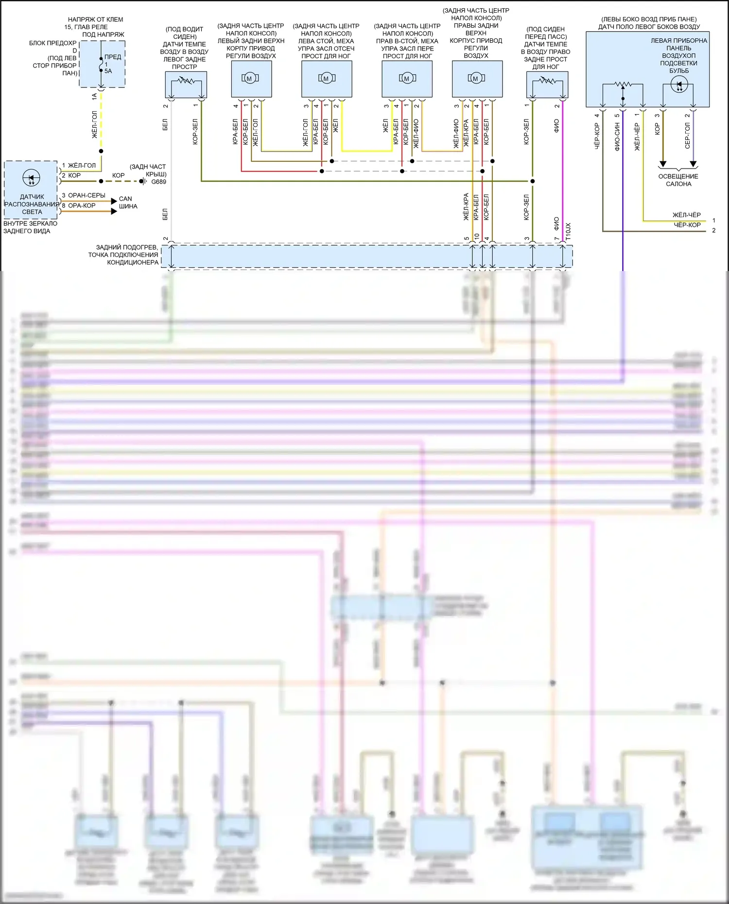 Q8 Sportback e-tron Audi I (2022-2024): Электросхема климат контроля, с климатом, с многозонным управлением (3 из 5) 