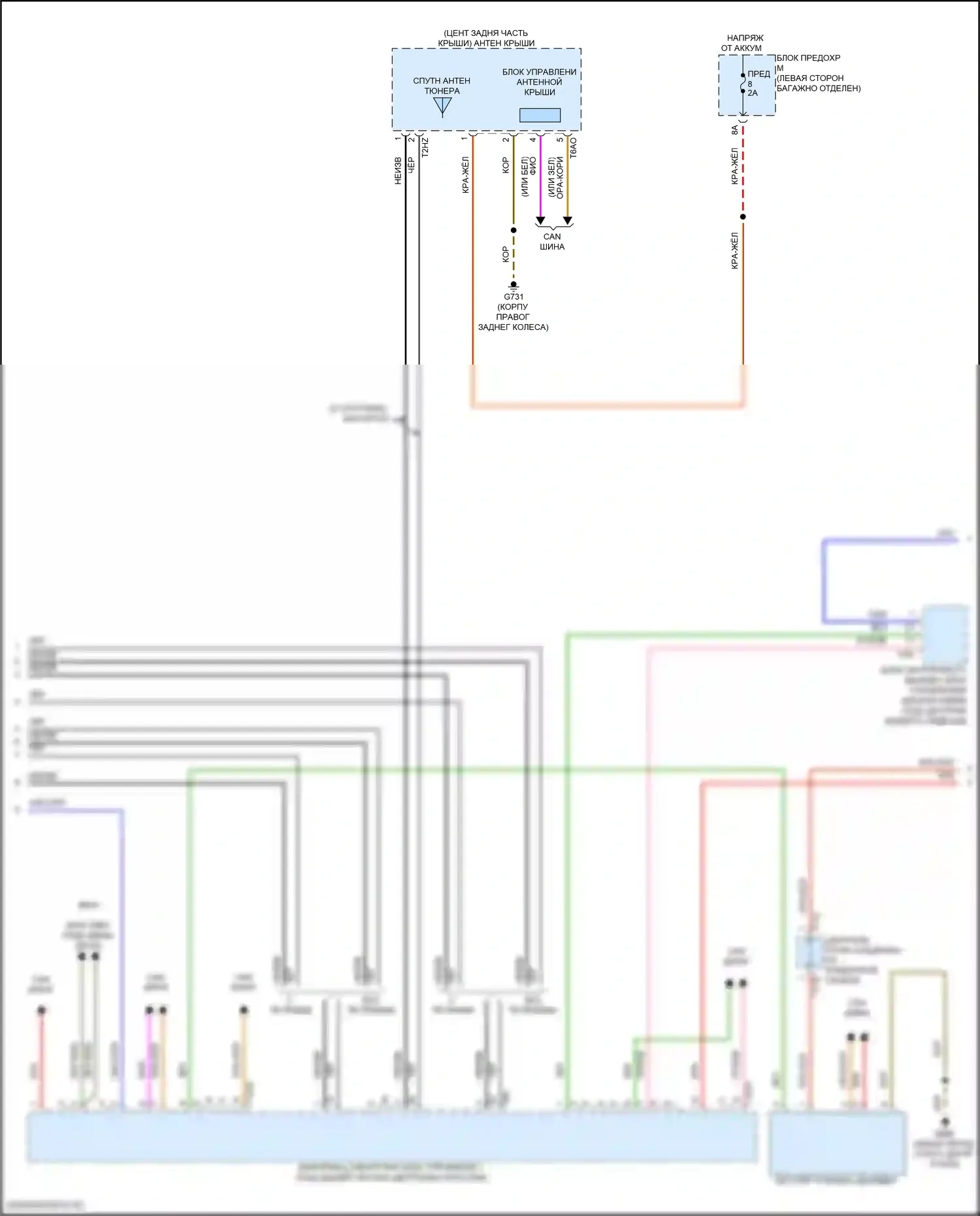 Q8 Sportback e-tron Audi I (2022-2024): Электросхема магнитолы, без усилителя (3 из 5) 
