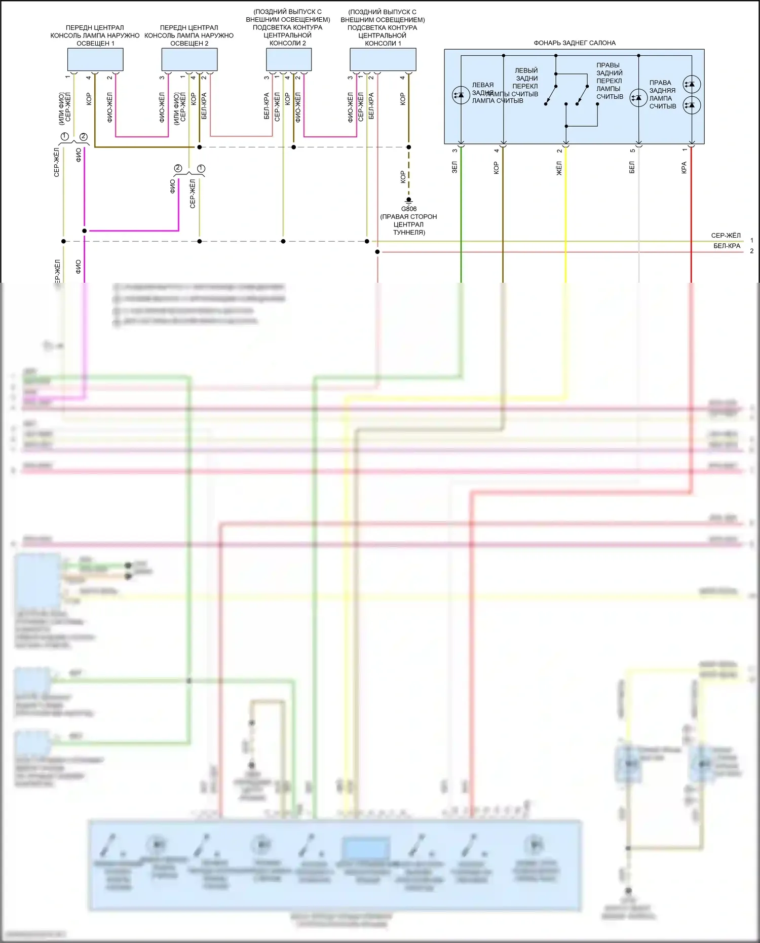 Q8 Sportback e-tron Audi I (2022-2024): Электросхема освещения салона (2 из 6) 