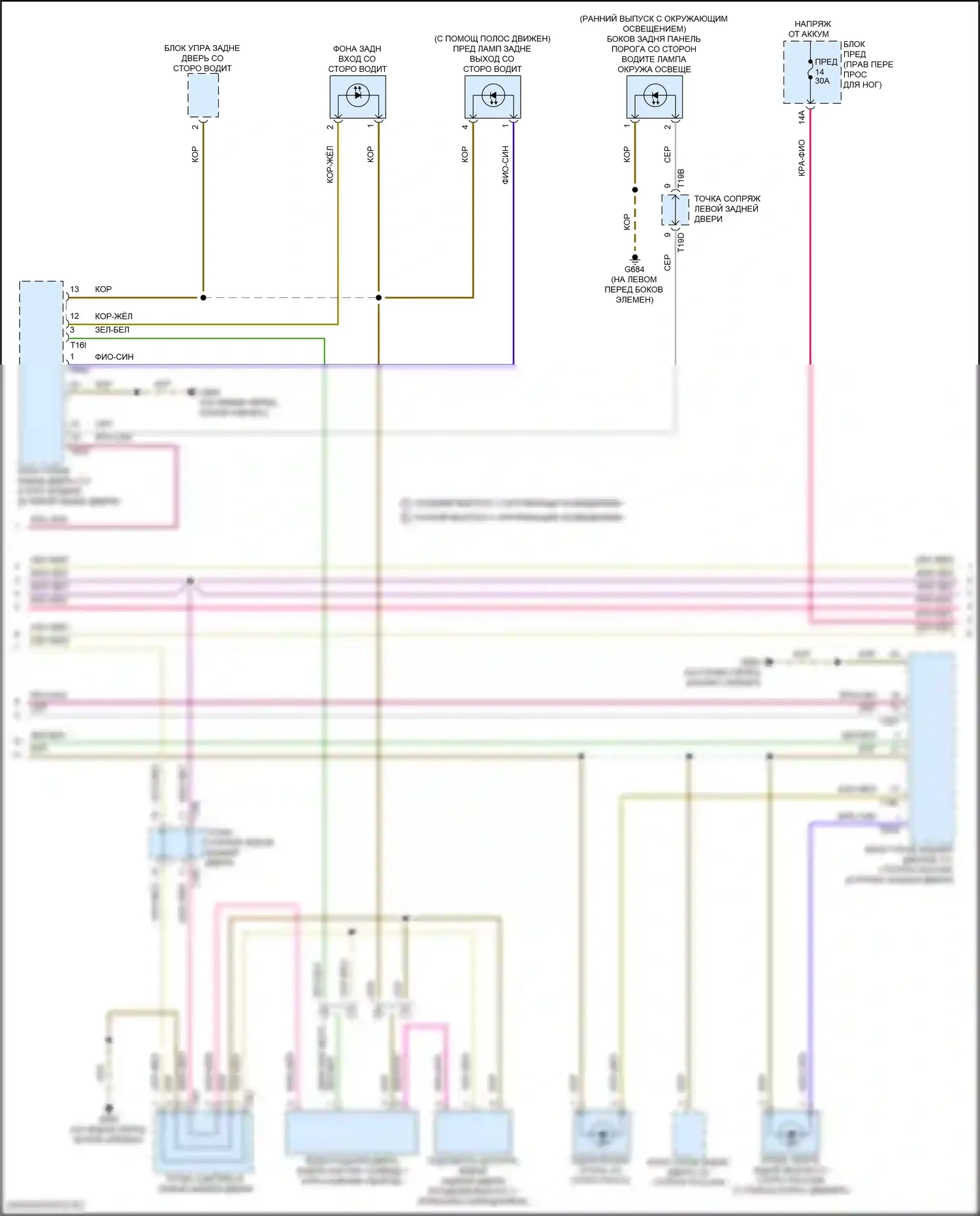 Q8 Sportback e-tron Audi I (2022-2024): Электросхема освещения салона (4 из 6) 