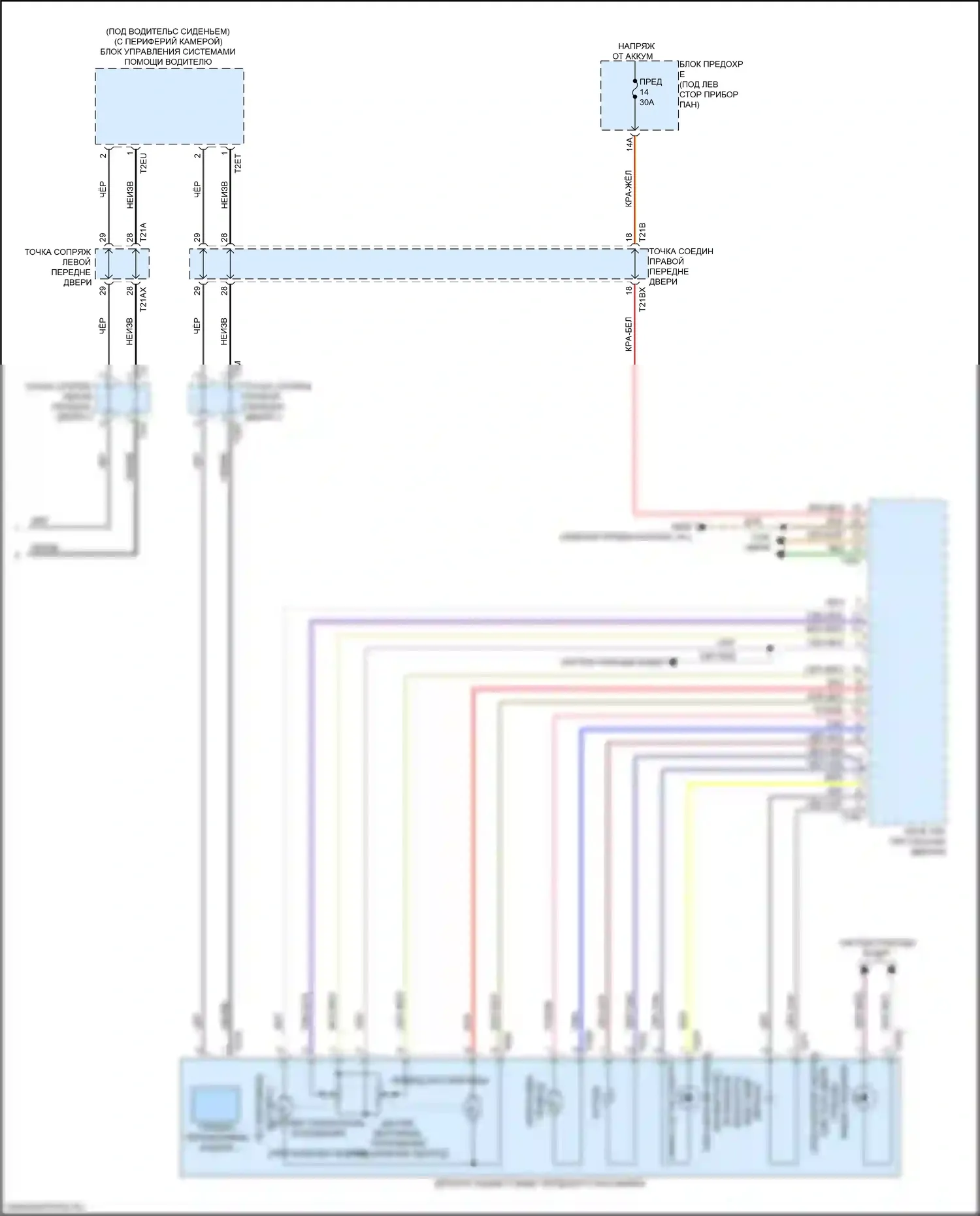 Q8 Sportback e-tron Audi I (2022-2024): Электросхема памяти зеркал (2 из 2) 