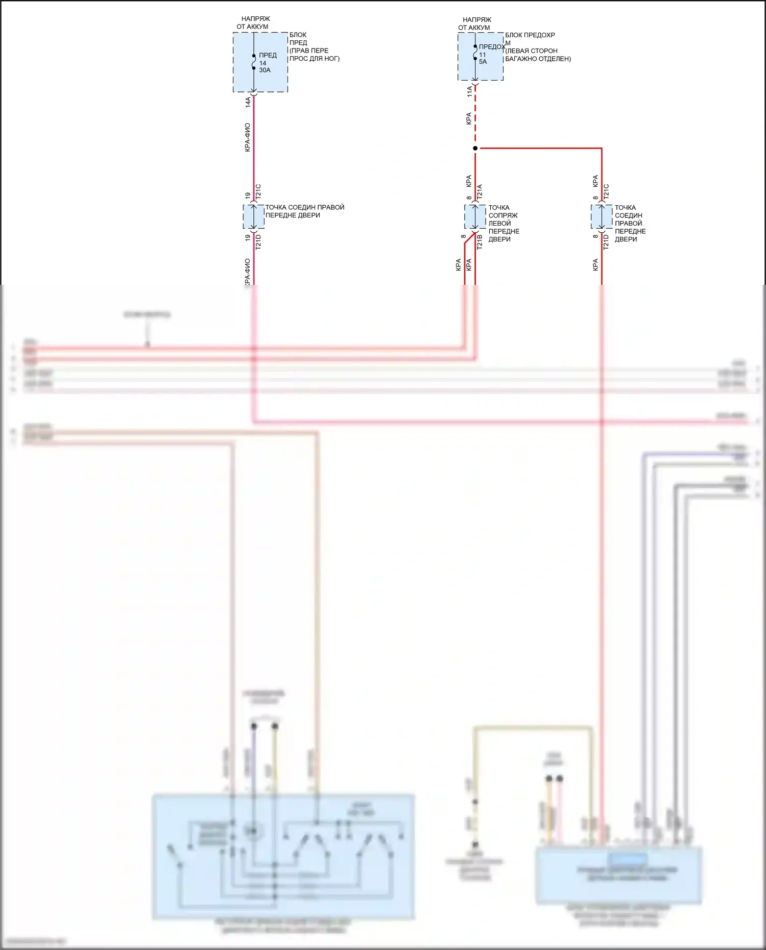 Q8 Sportback e-tron Audi I (2022-2024): Электросхема памяти зеркал (2 из 3) 