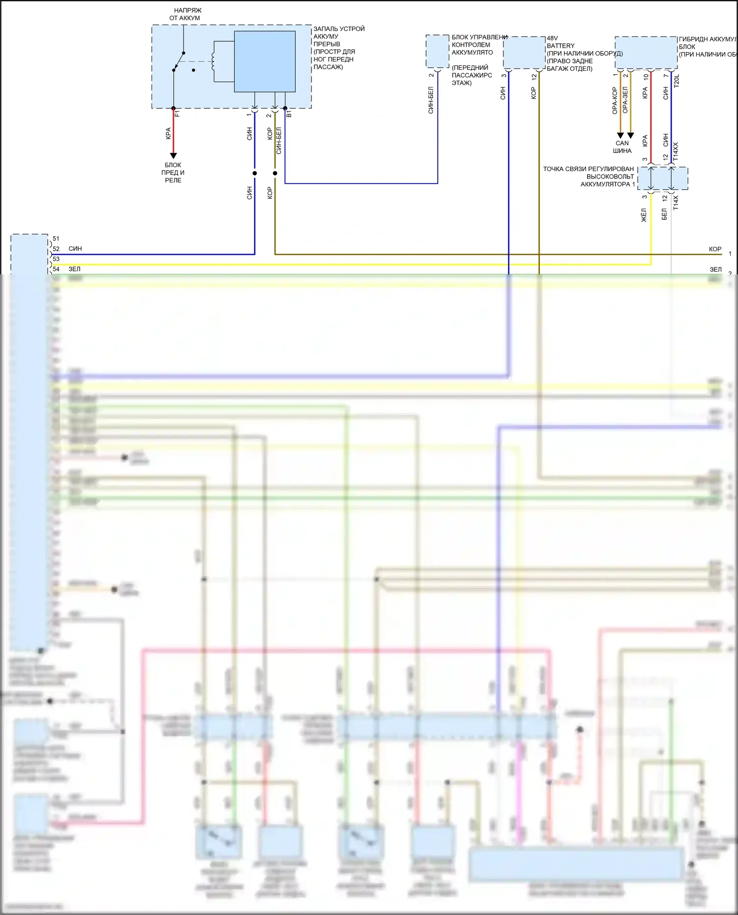 Q8 Sportback e-tron Audi I (2022-2024): Электросхема подушек безопасности (1 из 6) 