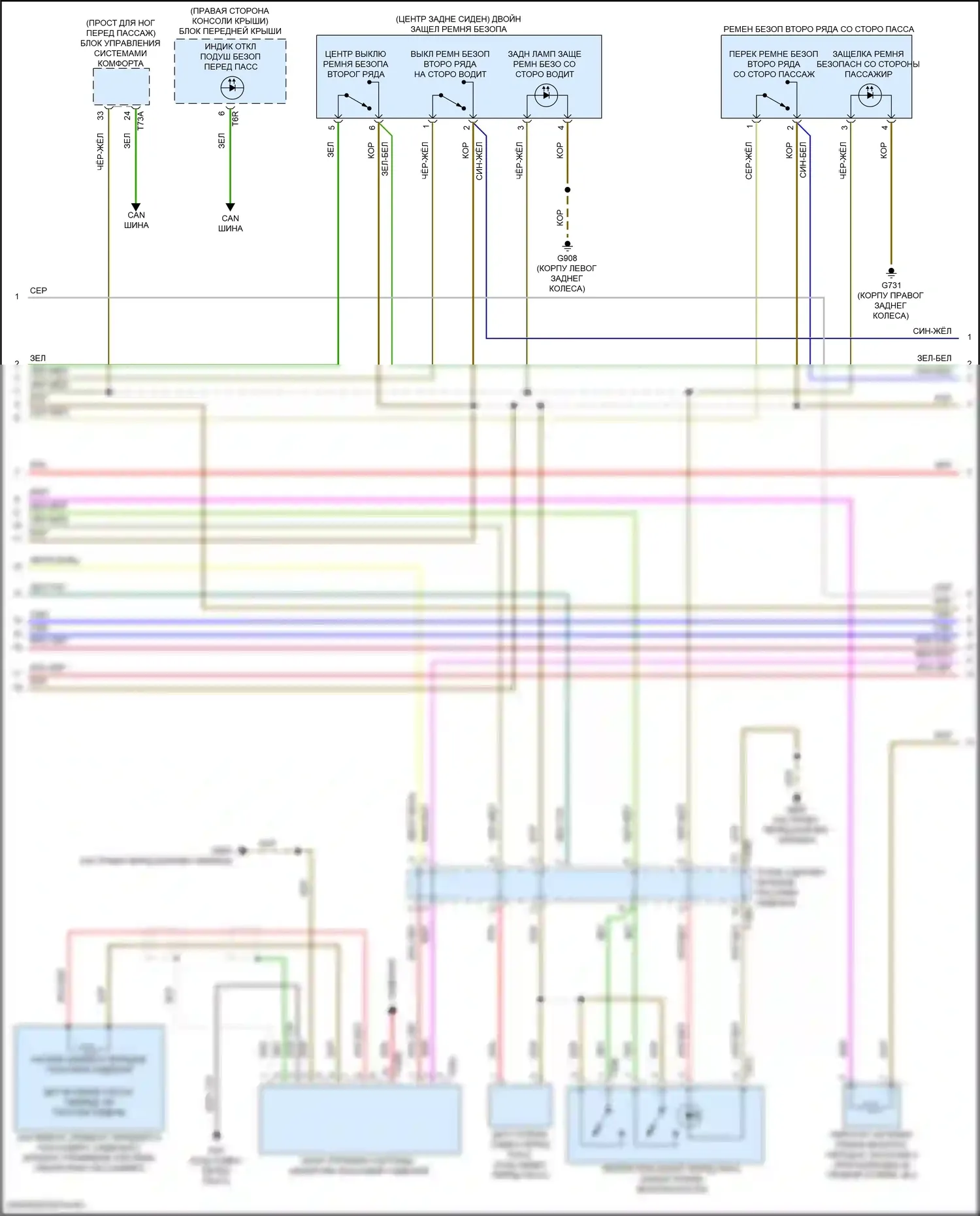 Q8 Sportback e-tron Audi I (2022-2024): Электросхема подушек безопасности (2 из 5) 