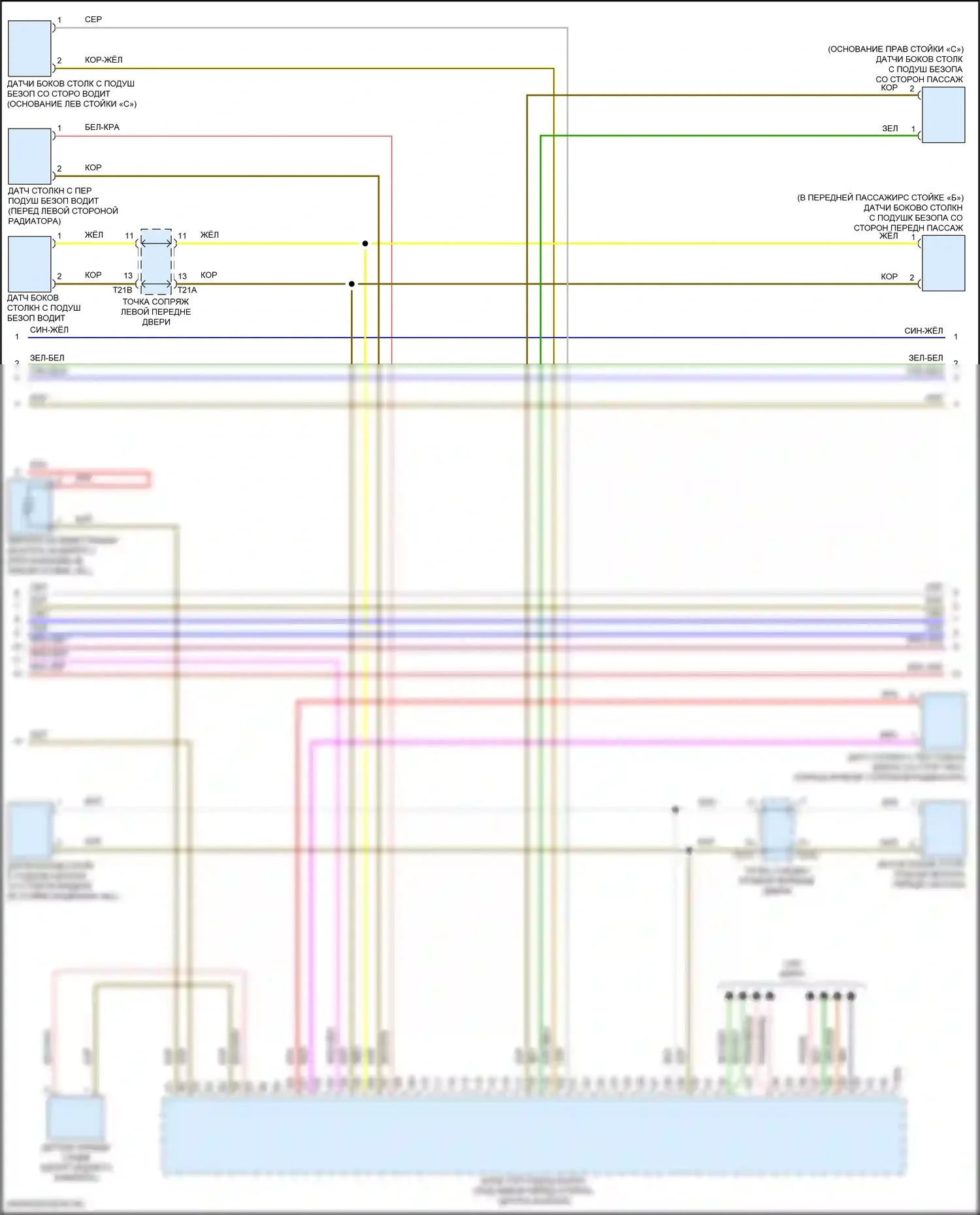 Q8 Sportback e-tron Audi I (2022-2024): Электросхема подушек безопасности (3 из 5) 