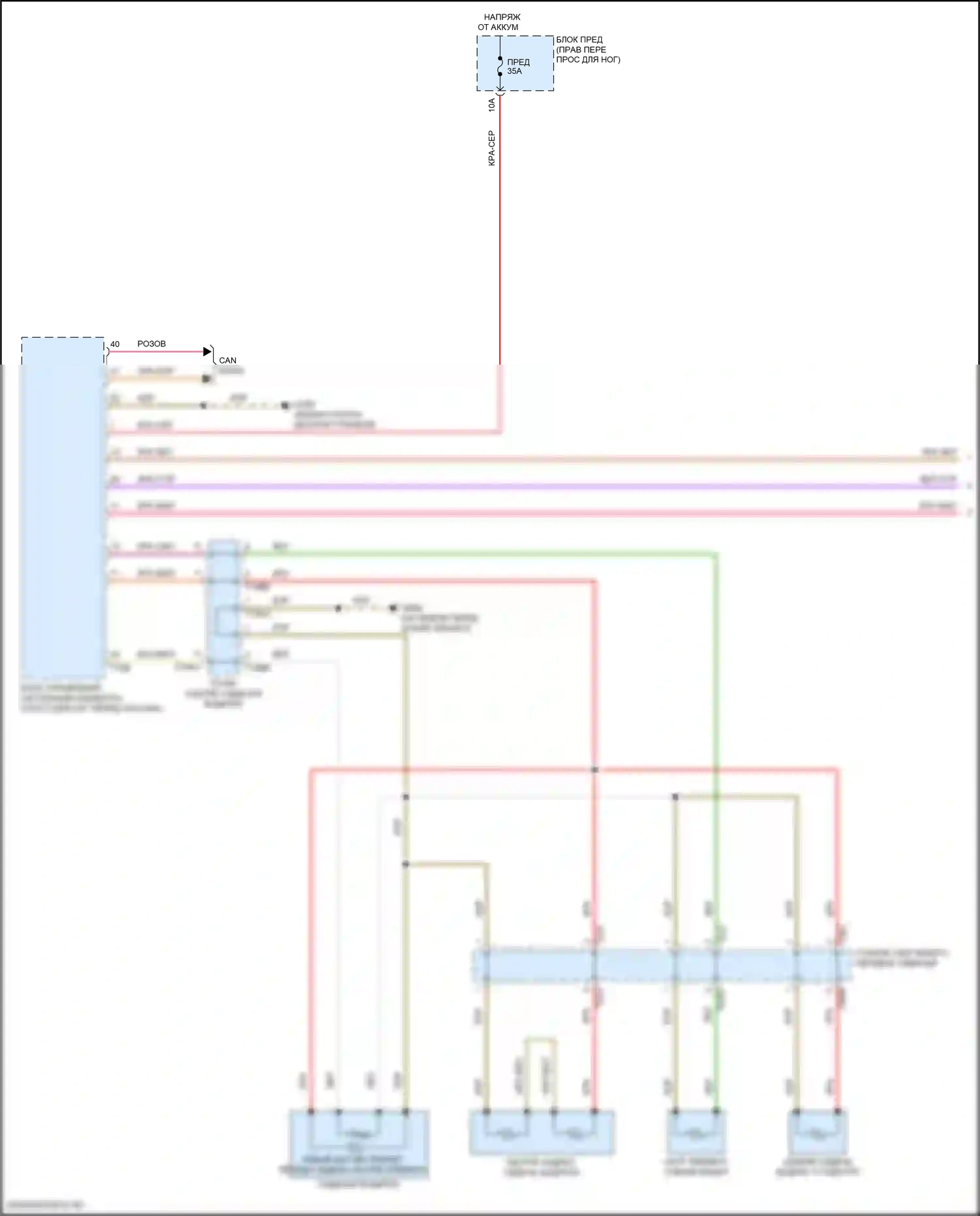 Q8 Sportback e-tron Audi I (2022-2024): Электросхема передних сидений с подогревом, без повышенной безопасности, с комфортными и спортивными сиденьями (1 из 2) 