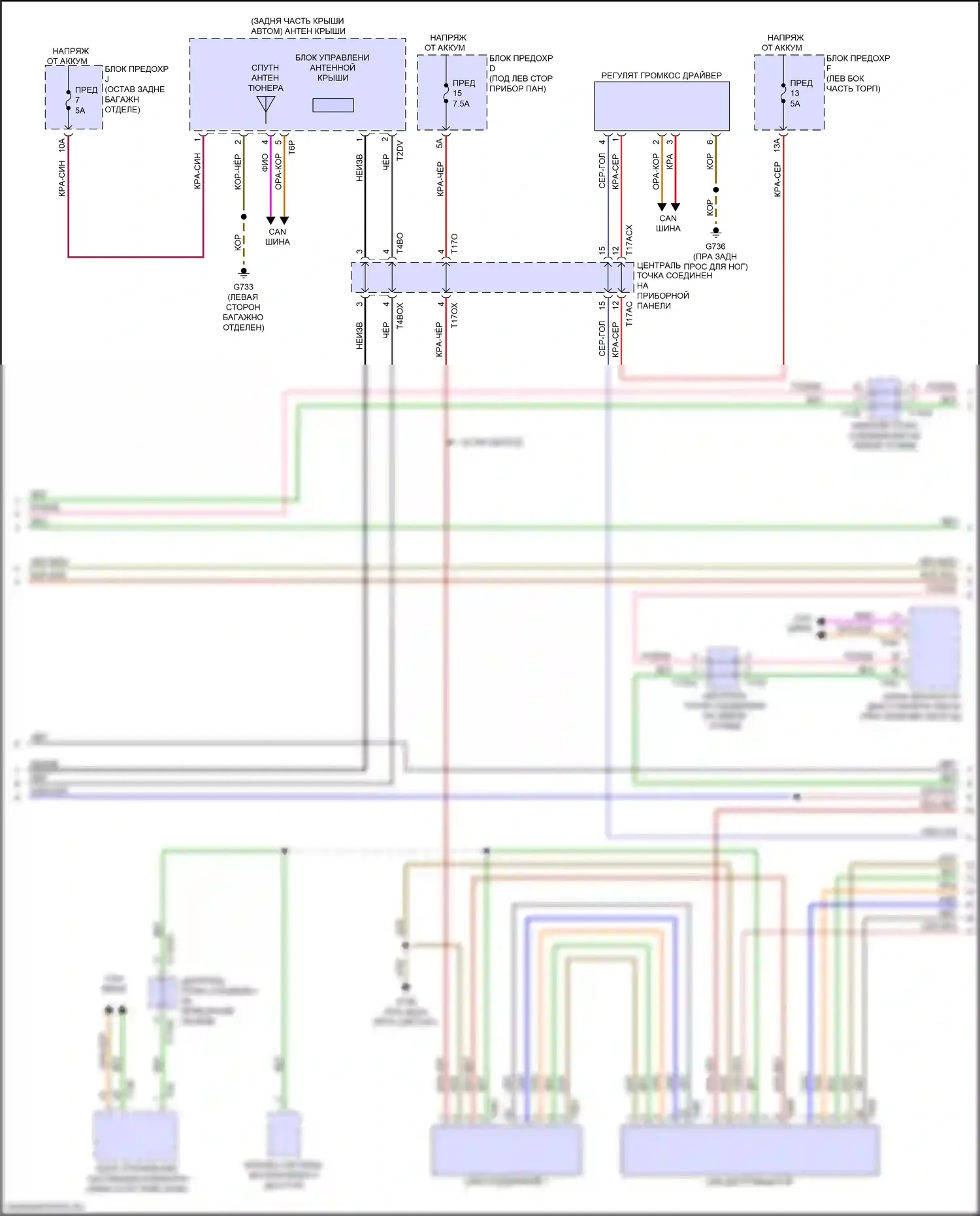 Q8 Sportback e-tron Audi I (2022-2024): Электросхема навигации, с усилителем, без высокого уровня звука (4 из 5) 