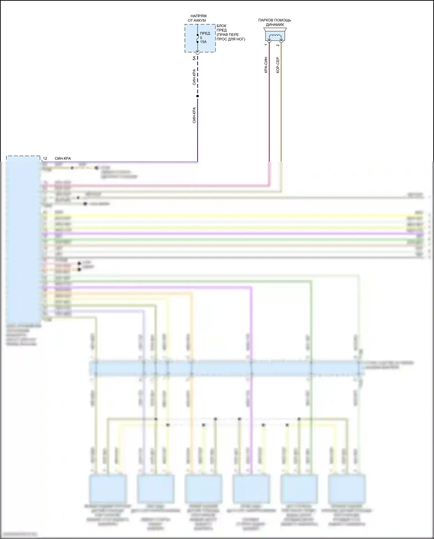 Q8 Sportback e-tron Audi I (2022-2024): Электросхема парктроника, с параллельной парковкой, без помощи водителя (1 из 2) 