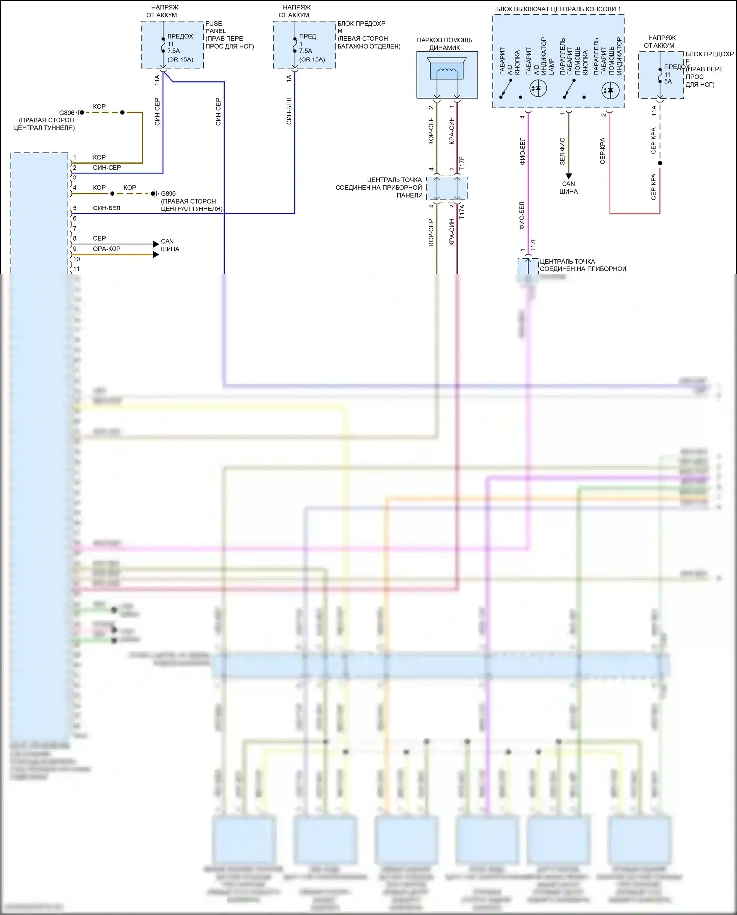 Q8 Sportback e-tron Audi I (2022-2024): Электросхема парктроника, с параллельной парковкой и поддержкой водителя (1 из 2) 