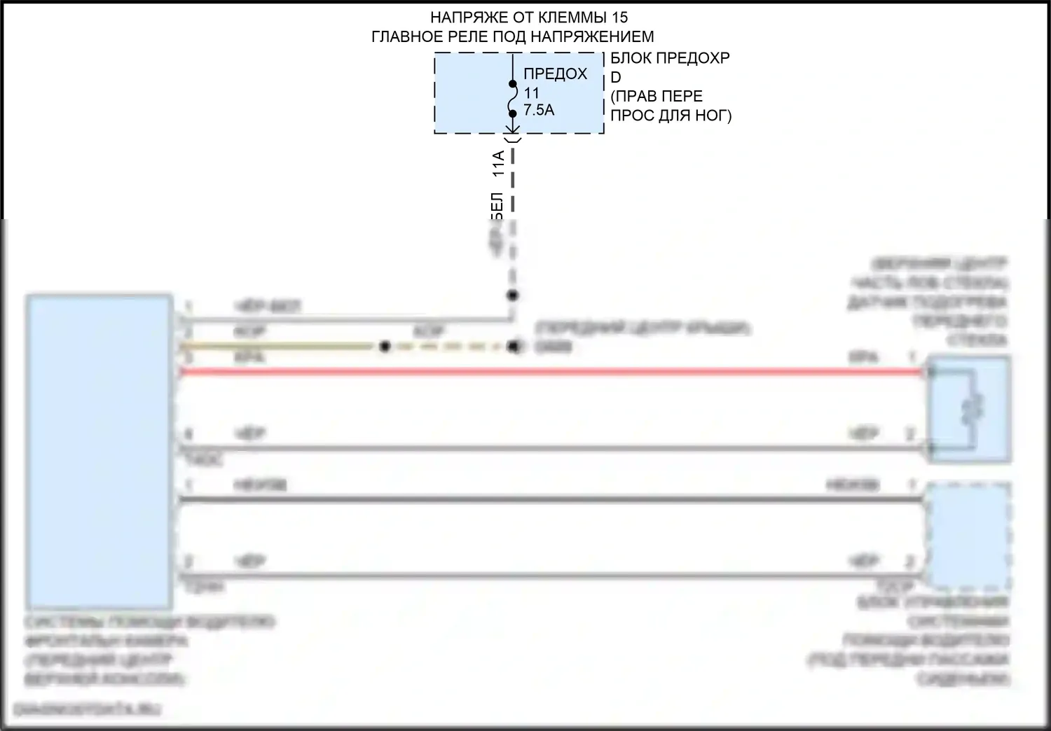 Q8 Sportback e-tron Audi I (2022-2024): Электросхема сигнализации о выезде с полосы движения 