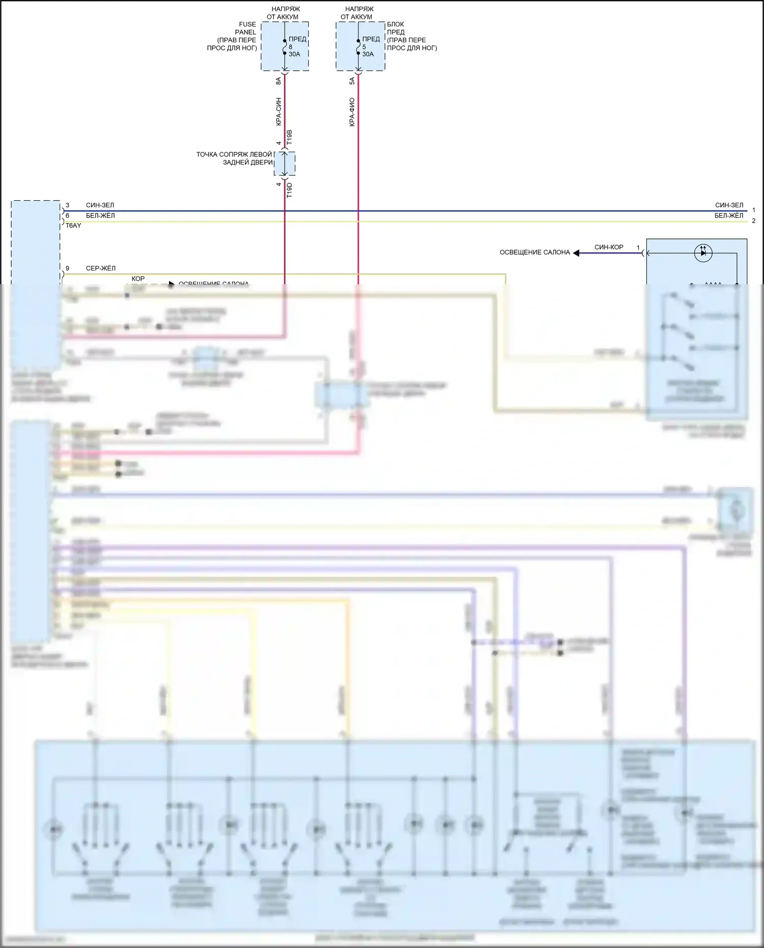 Q8 Sportback e-tron Audi I (2022-2024): Электросхема стеклоподъемников (1 из 2) 
