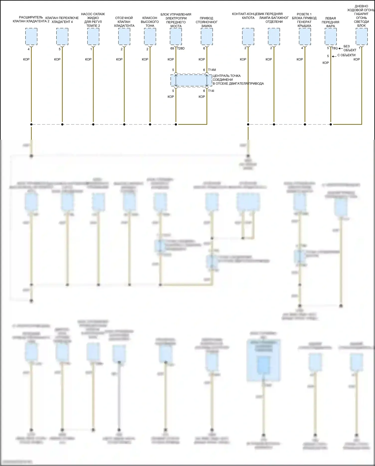 Q8 Sportback e-tron Audi I (2022-2024): Электросхема точек подключения масс (1 из 9) 