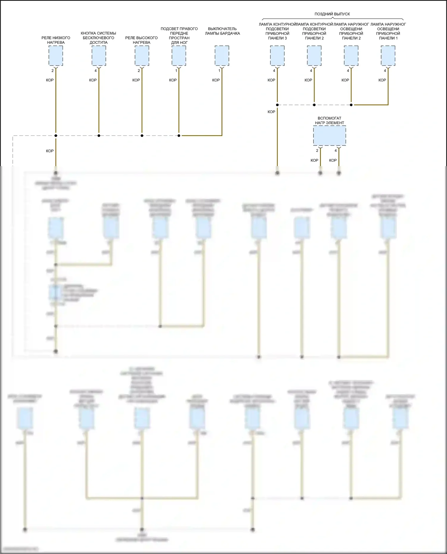 Q8 Sportback e-tron Audi I (2022-2024): Электросхема точек подключения масс (4 из 9) 