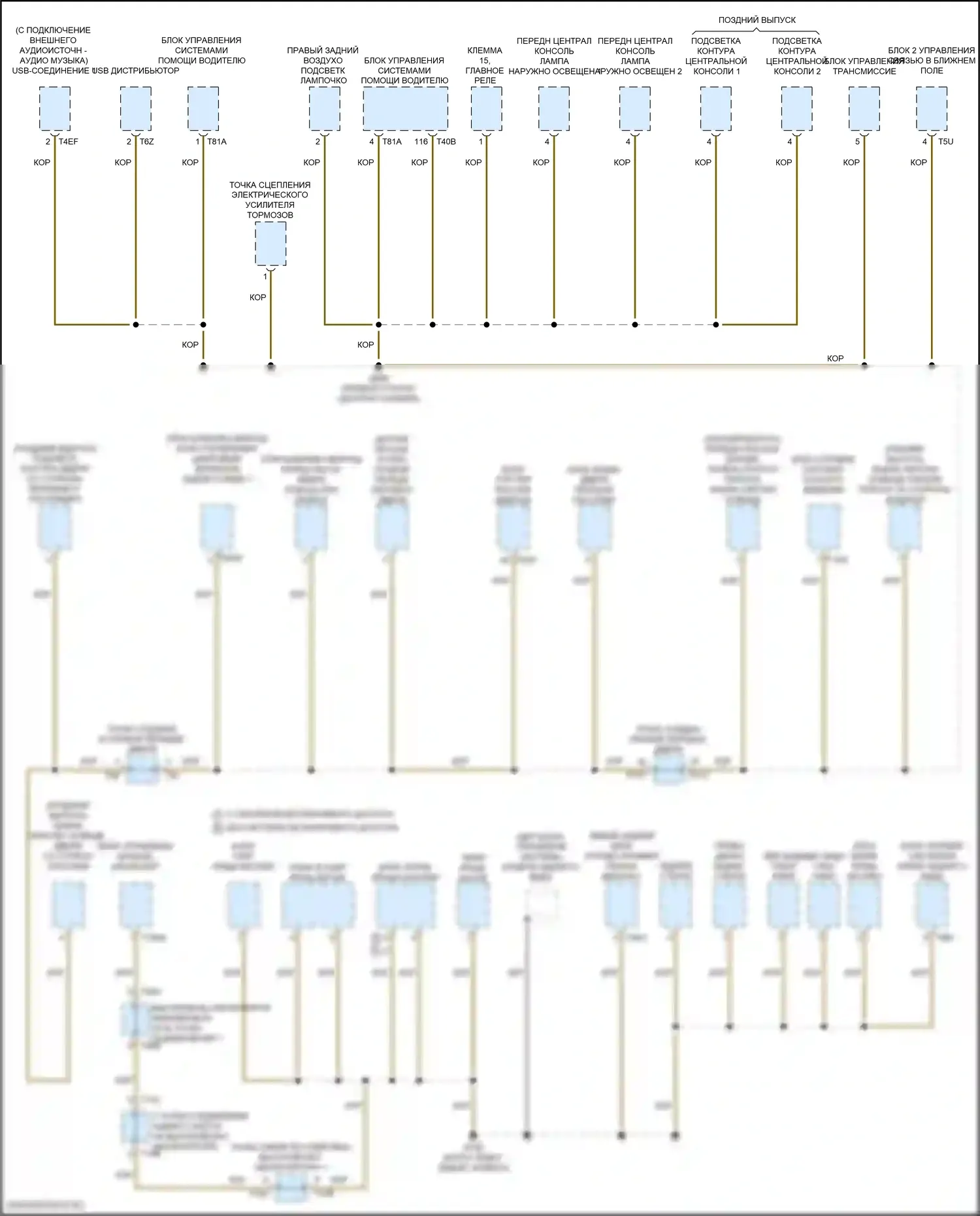 Q8 Sportback e-tron Audi I (2022-2024): Электросхема точек подключения масс (5 из 9) 