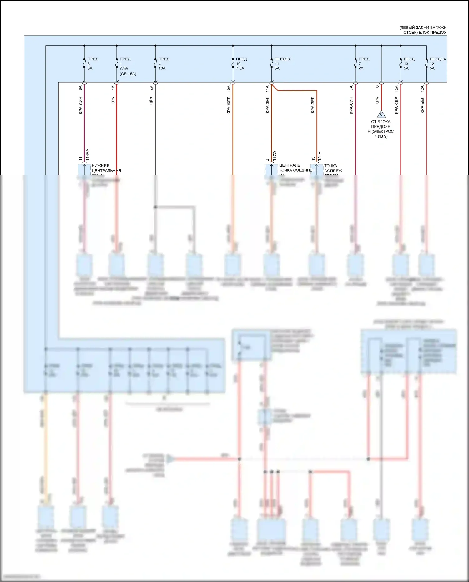 Q8 Audi I рестайлинг (2023-2024): Электросхема блока предохранителей реле (5 из 9) 