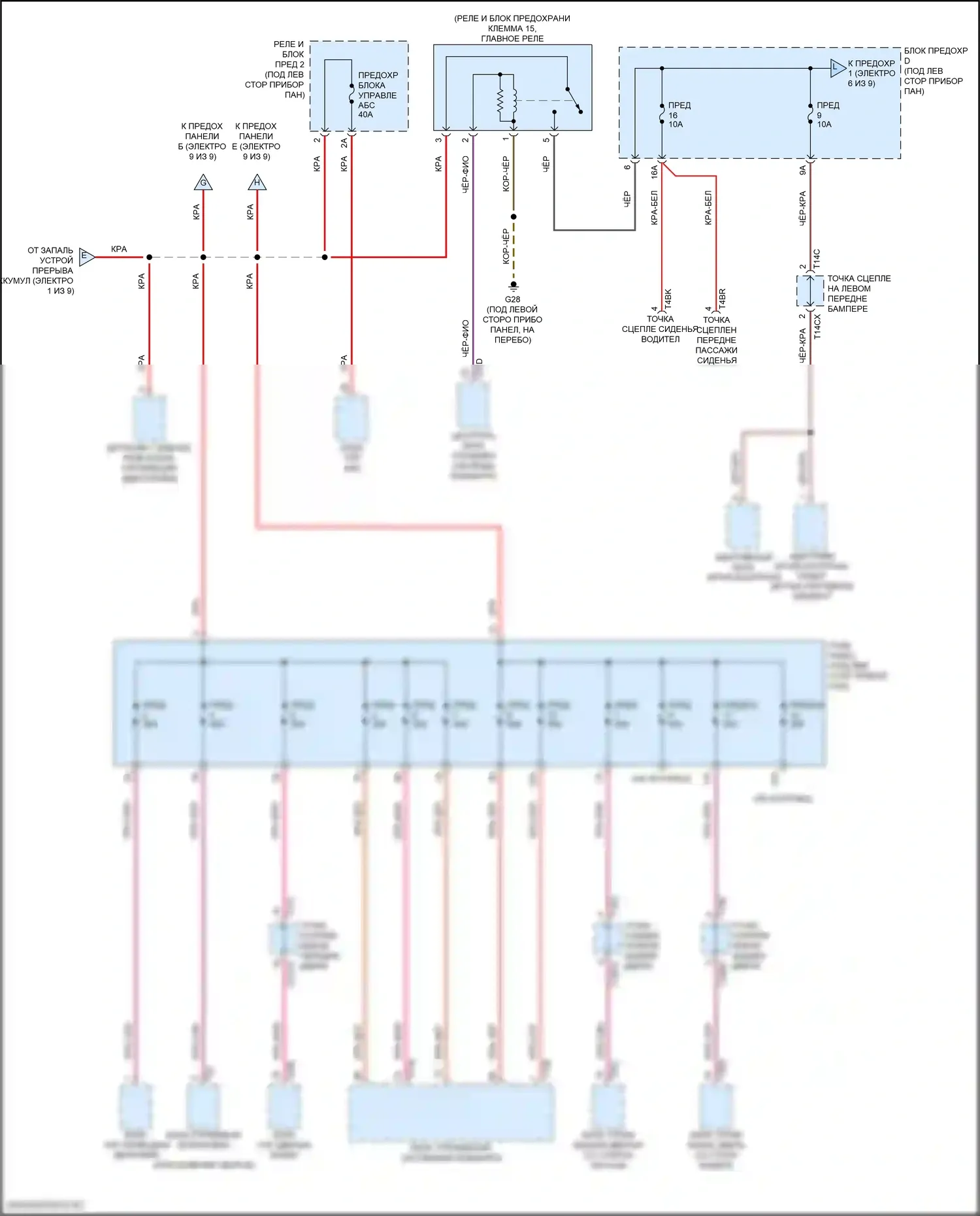 Q8 Audi I рестайлинг (2023-2024): Электросхема блока предохранителей реле (7 из 9) 