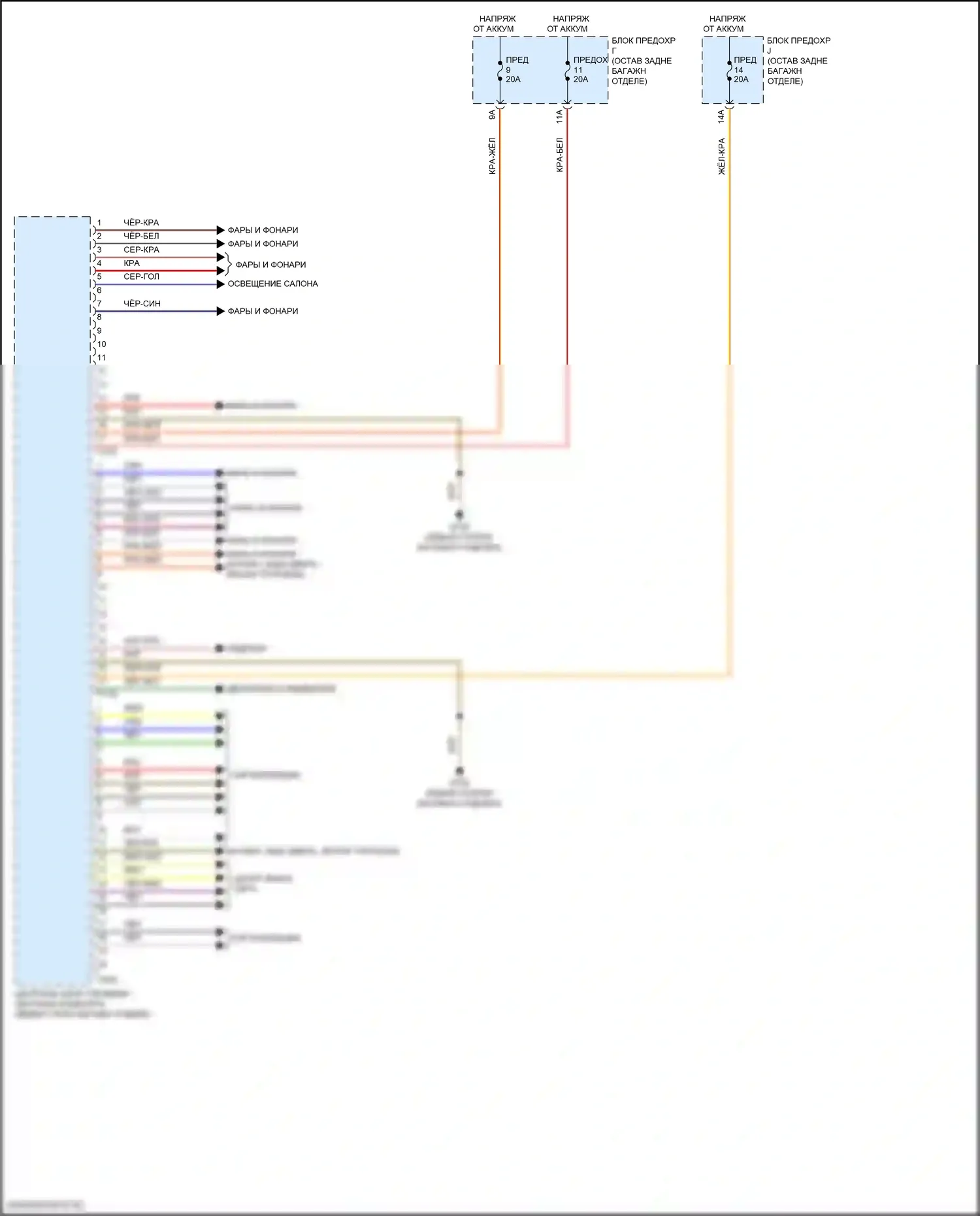 Q8 Audi I рестайлинг (2023-2024): Электросхема блока центрального управления системой комфорта (1 из 2) 