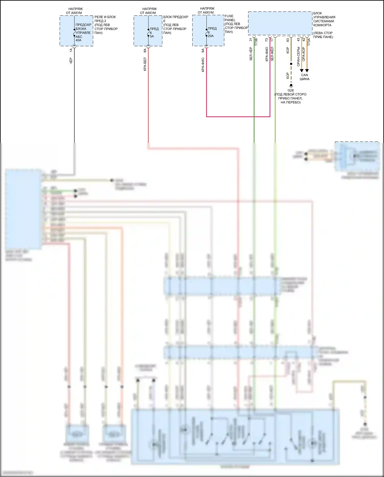 Q8 Audi I рестайлинг (2023-2024): Электросхема растормаживания стояночного тормоза 