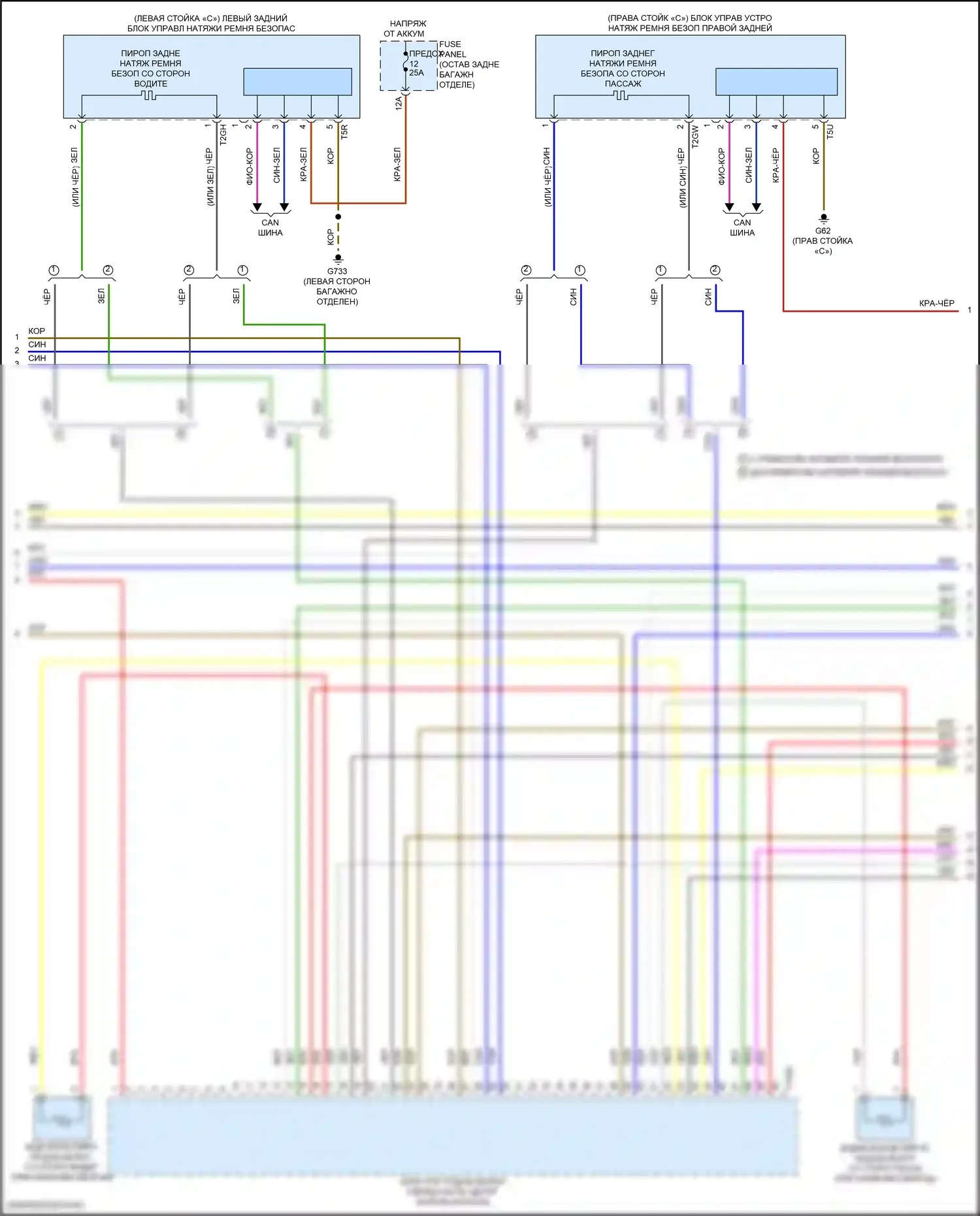 Q8 Audi I рестайлинг (2023-2024): Электросхема подушек безопасности (3 из 6) 