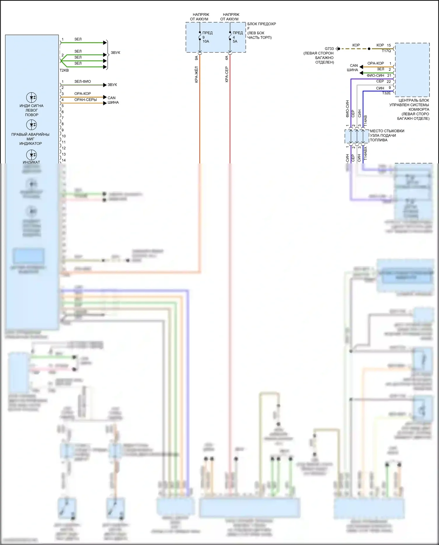 Q8 Audi I рестайлинг (2023-2024): Электросхема приборной панели, без отображения активной информации fpk 
