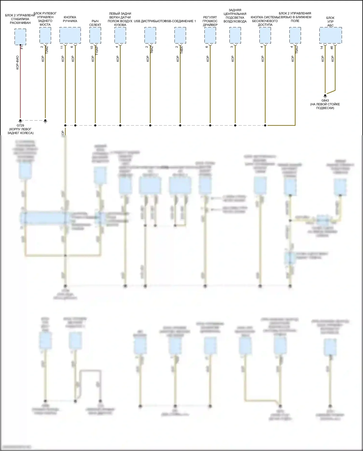 Q8 Audi I рестайлинг (2023-2024): Электросхема распределения массы (7 из 7) 