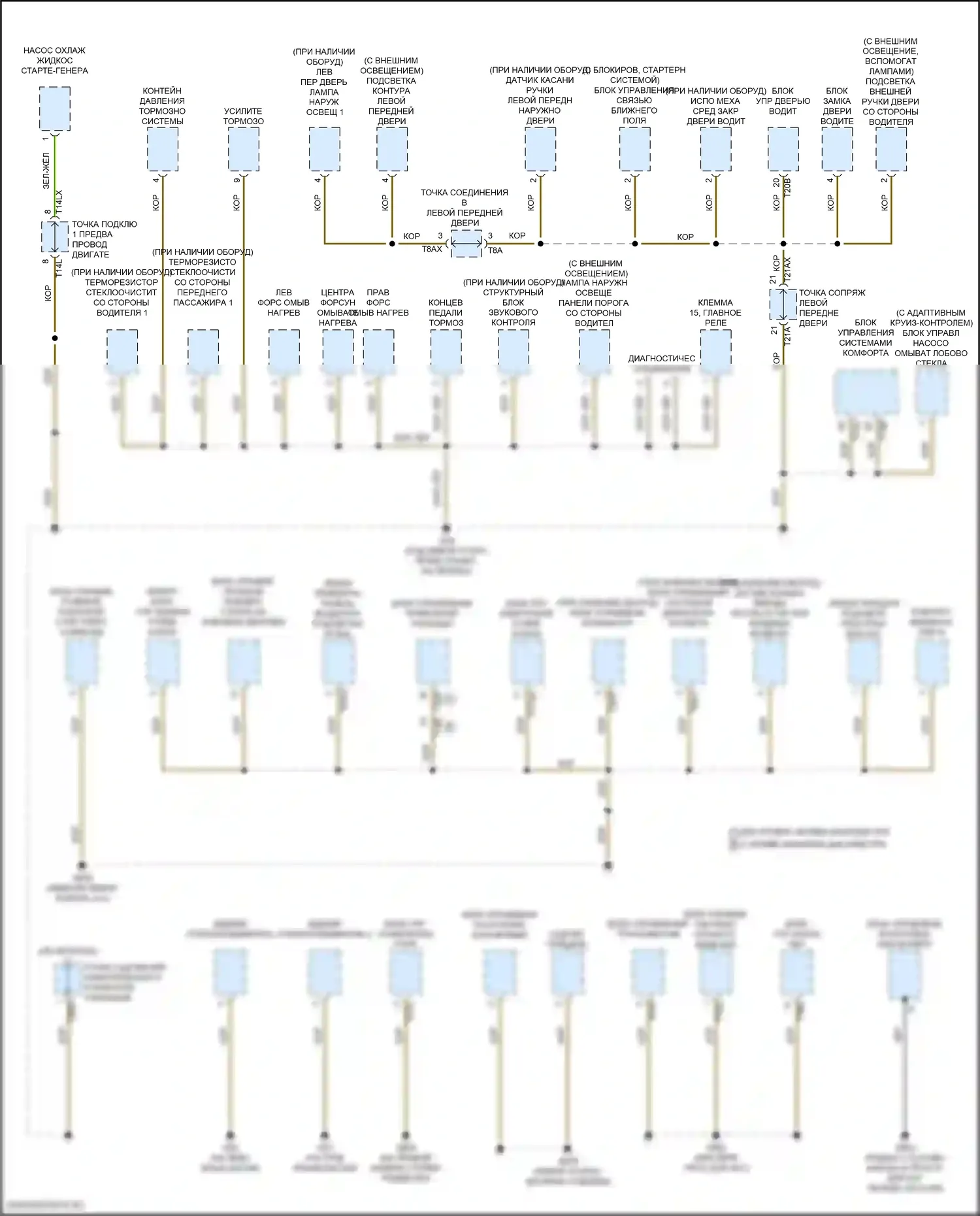 Q8 Audi I рестайлинг (2023-2024): Электросхема разводки массы (3 из 7) 
