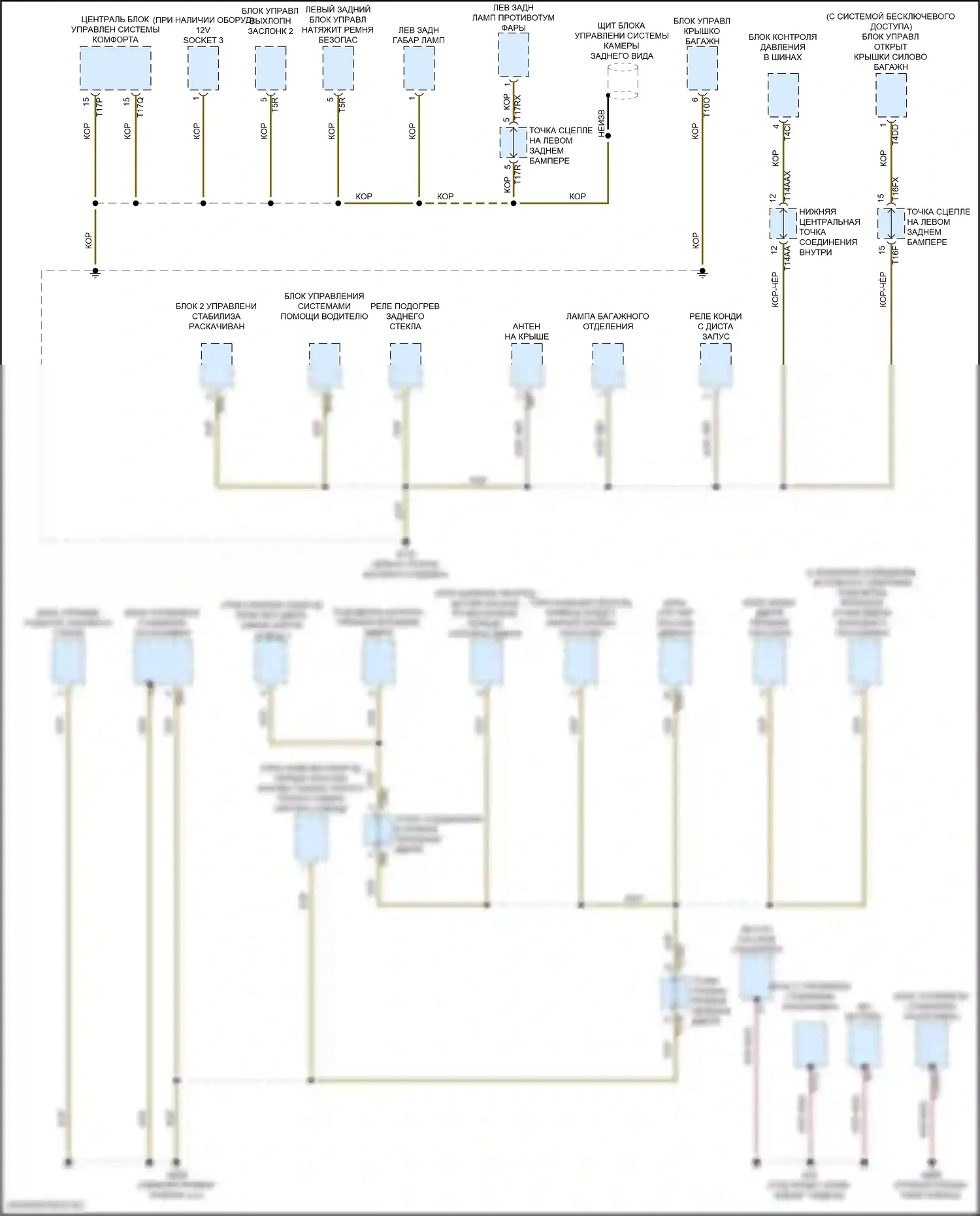 Q8 Audi I рестайлинг (2023-2024): Электросхема разводки массы (4 из 7) 