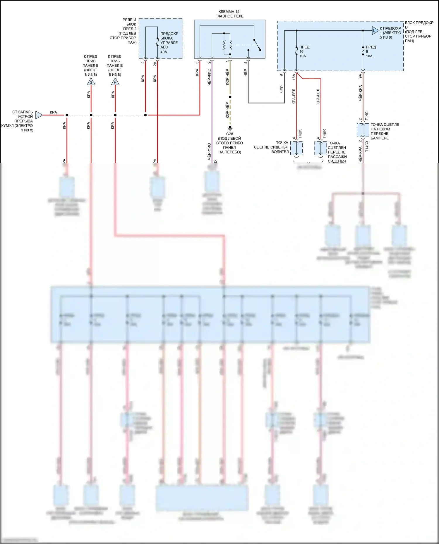 Q8 Audi I (2018-2023): Электросхема блока предохранителей реле (6 из 8) 