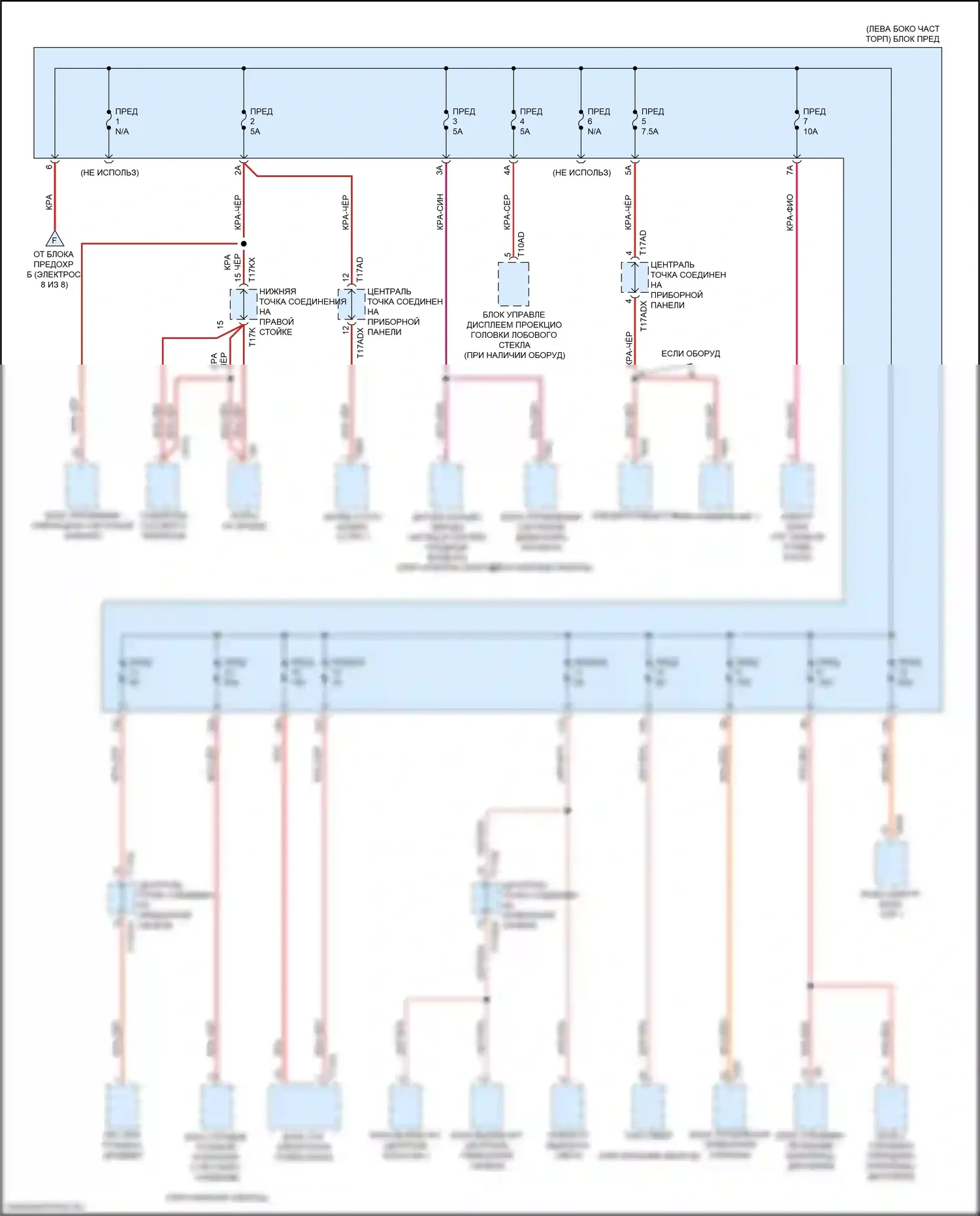 Q8 Audi I (2018-2023): Электросхема блока предохранителей реле (7 из 8) 