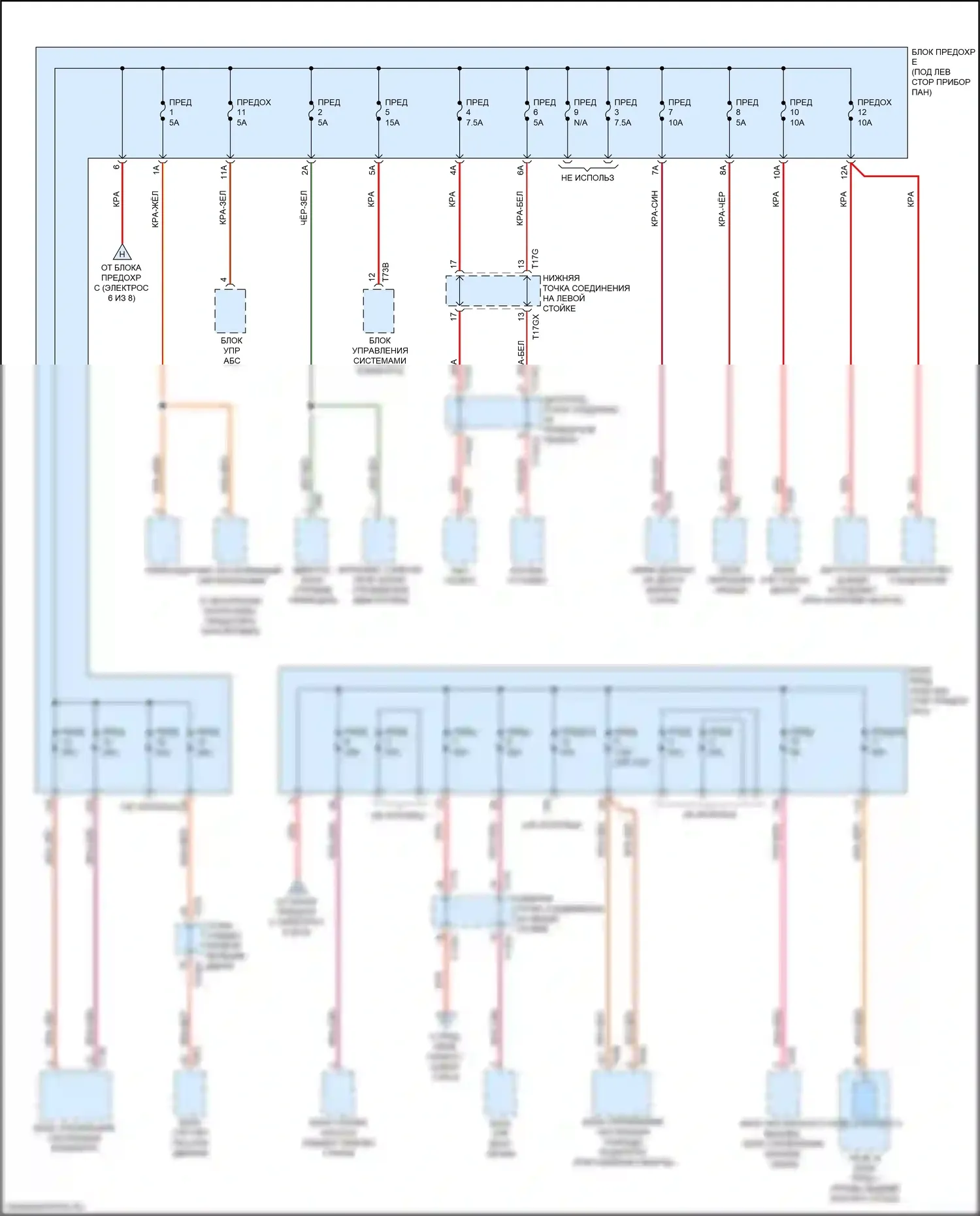 Q8 Audi I (2018-2023): Электросхема блока предохранителей реле (8 из 8) 