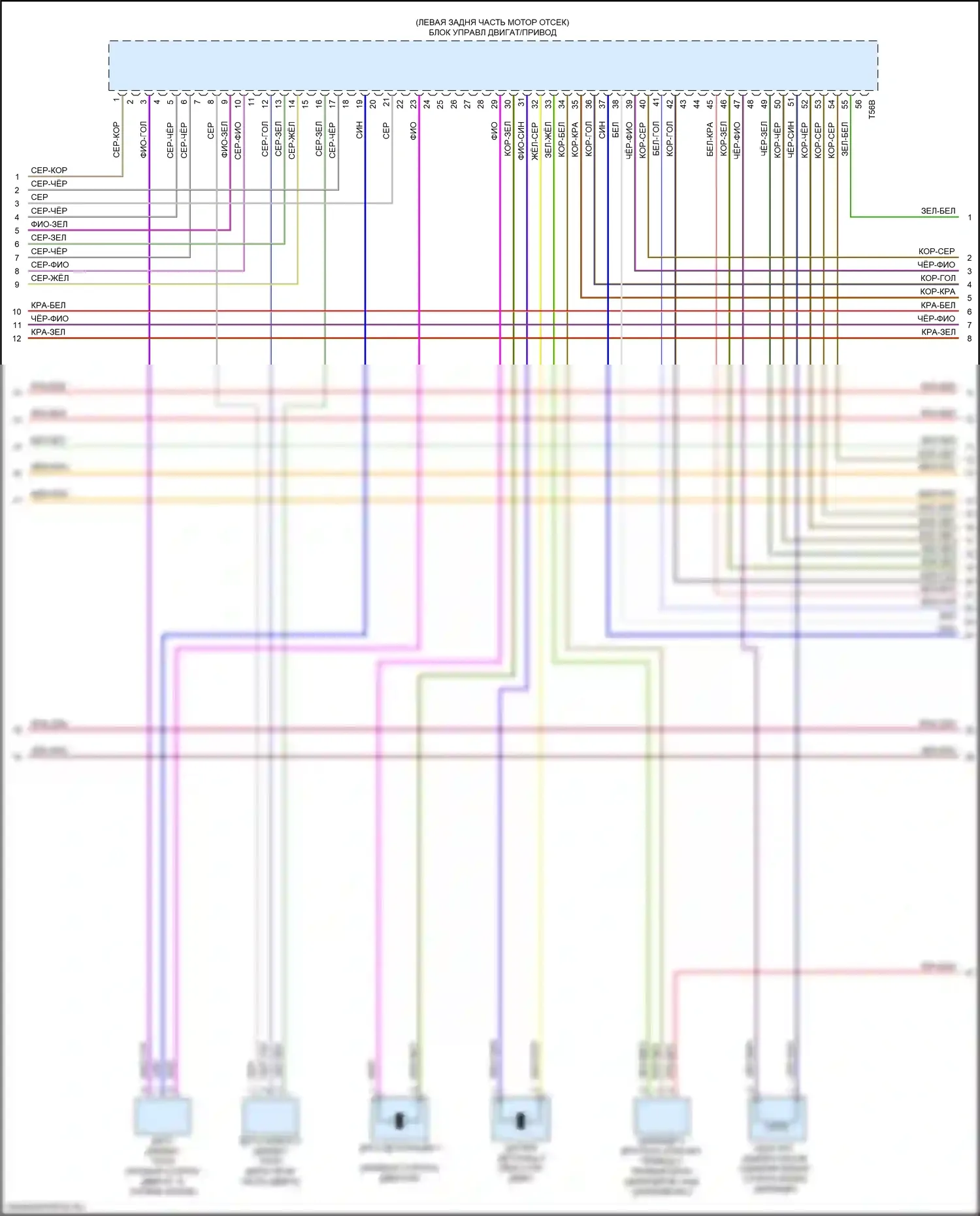 Q8 Audi I (2018-2023): Электросхема двигателя 3,0л турбо (4 из 10) 