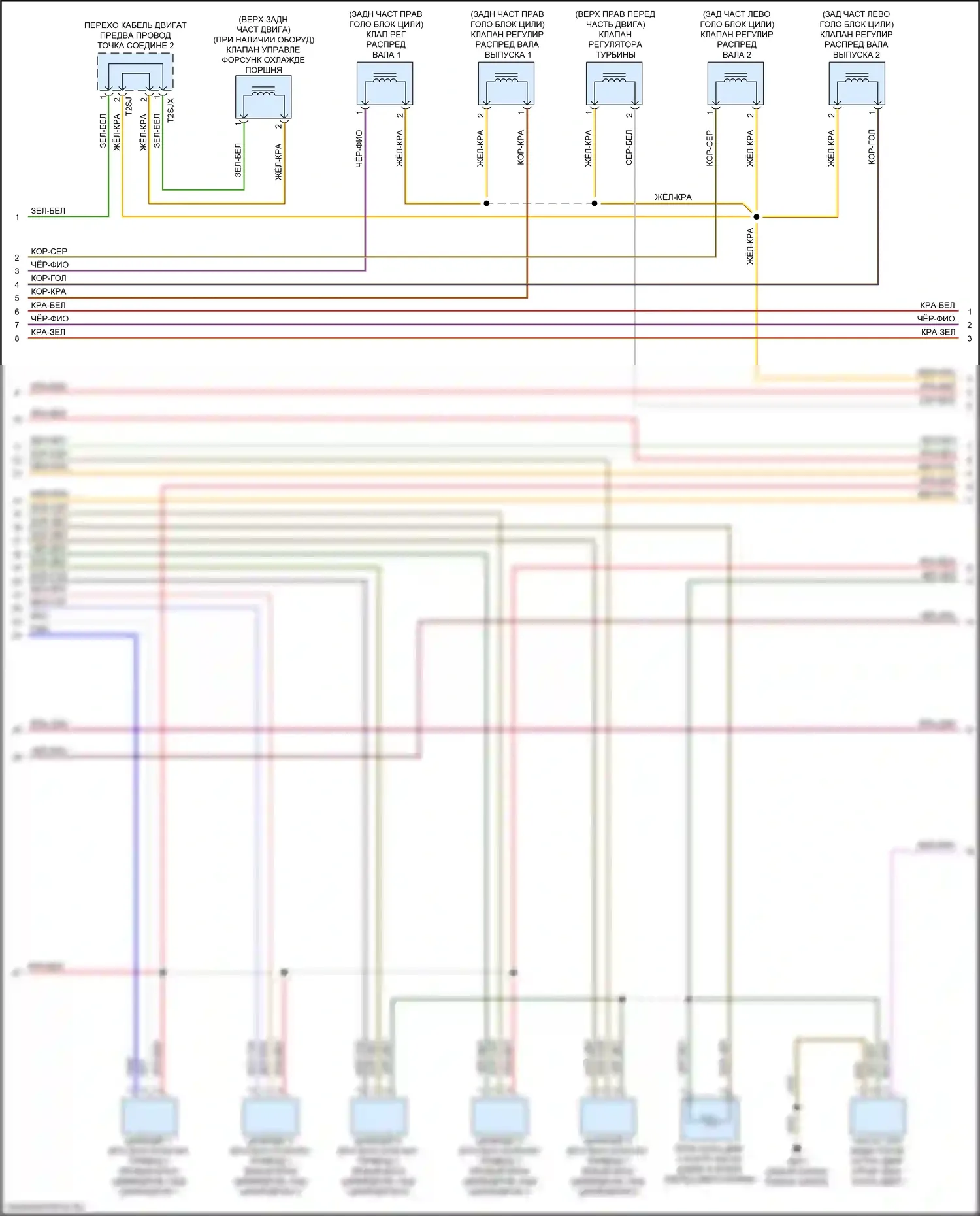 Q8 Audi I (2018-2023): Электросхема двигателя 3,0л турбо (5 из 10) 
