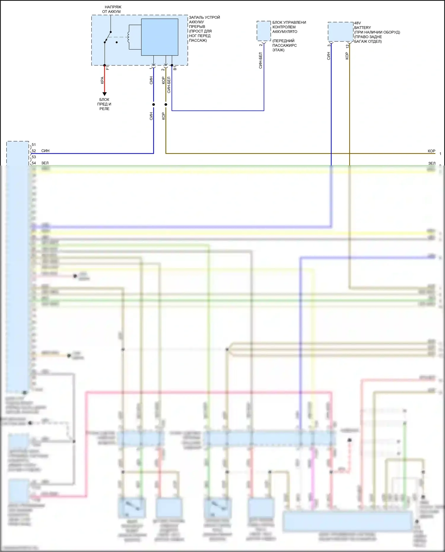 Q8 Audi I (2018-2023): Электросхема подушек безопасности (1 из 6) 