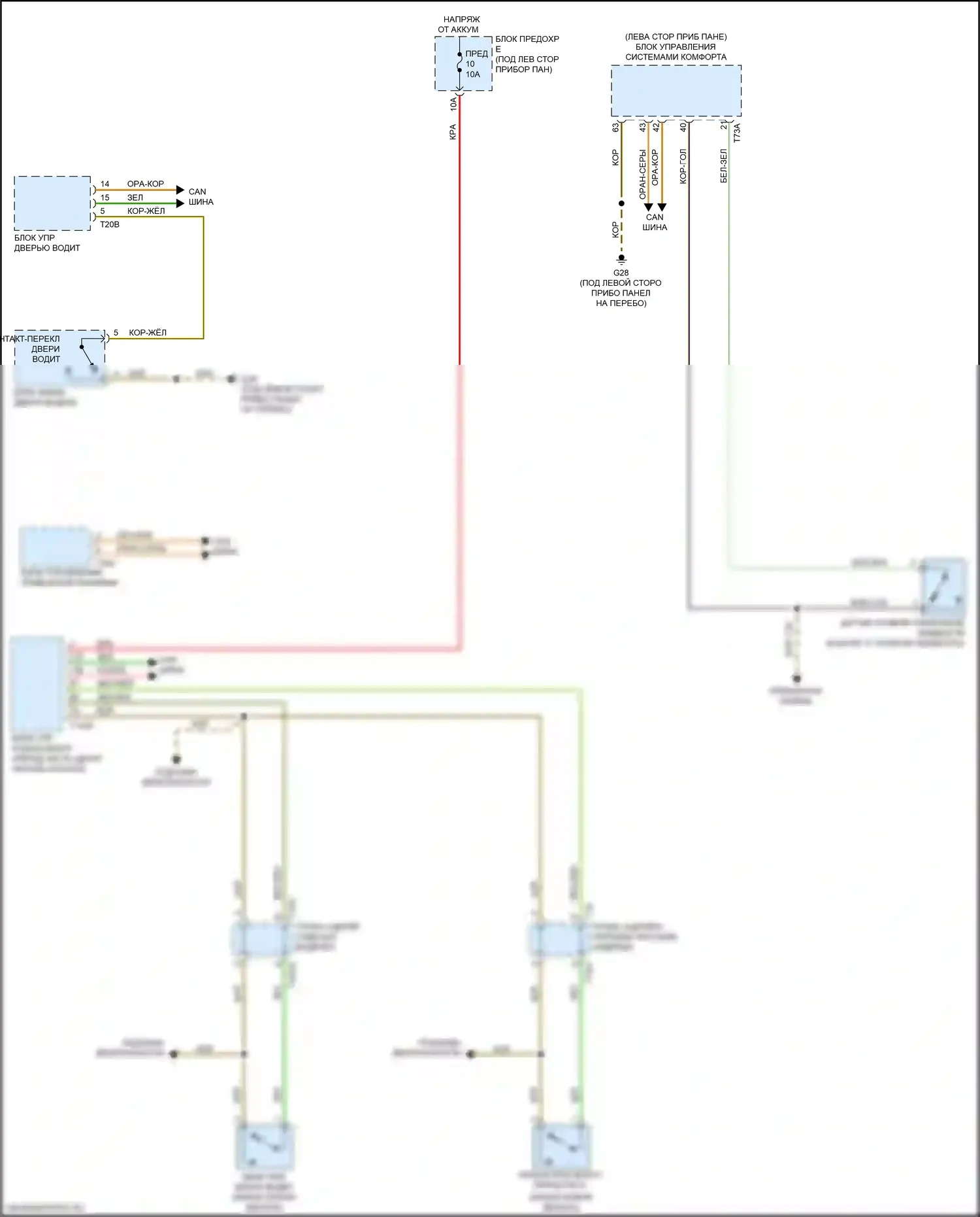 Q8 Audi I (2018-2023): Электросхема утора 