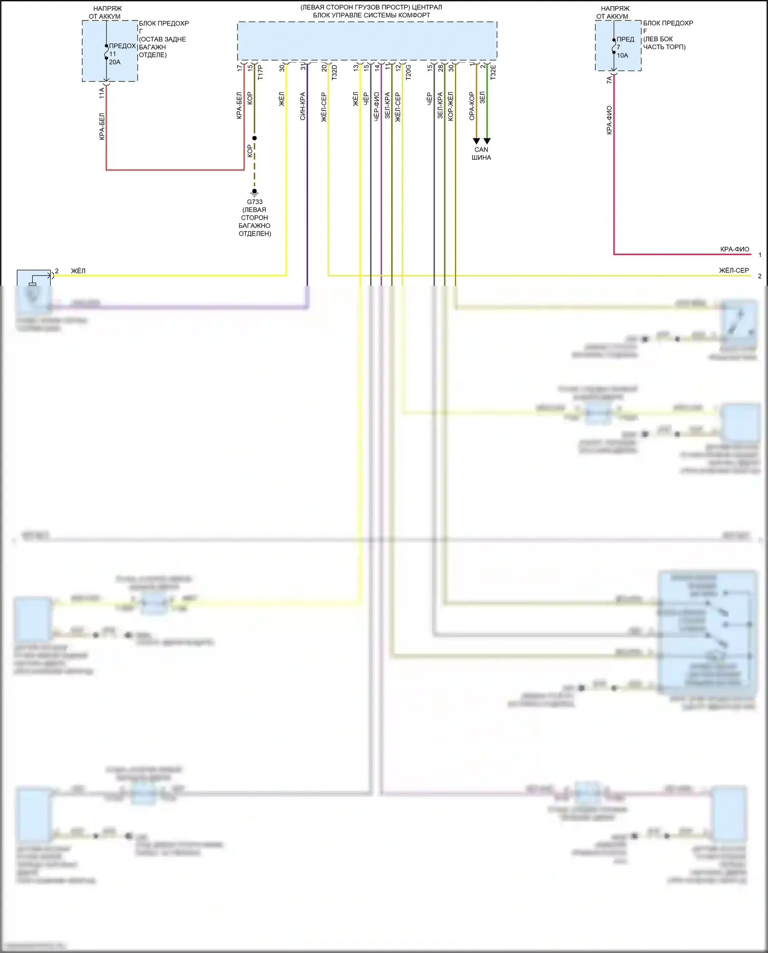 Q8 Audi I (2018-2023): Электросхема защиты от взлома (4 из 6) 