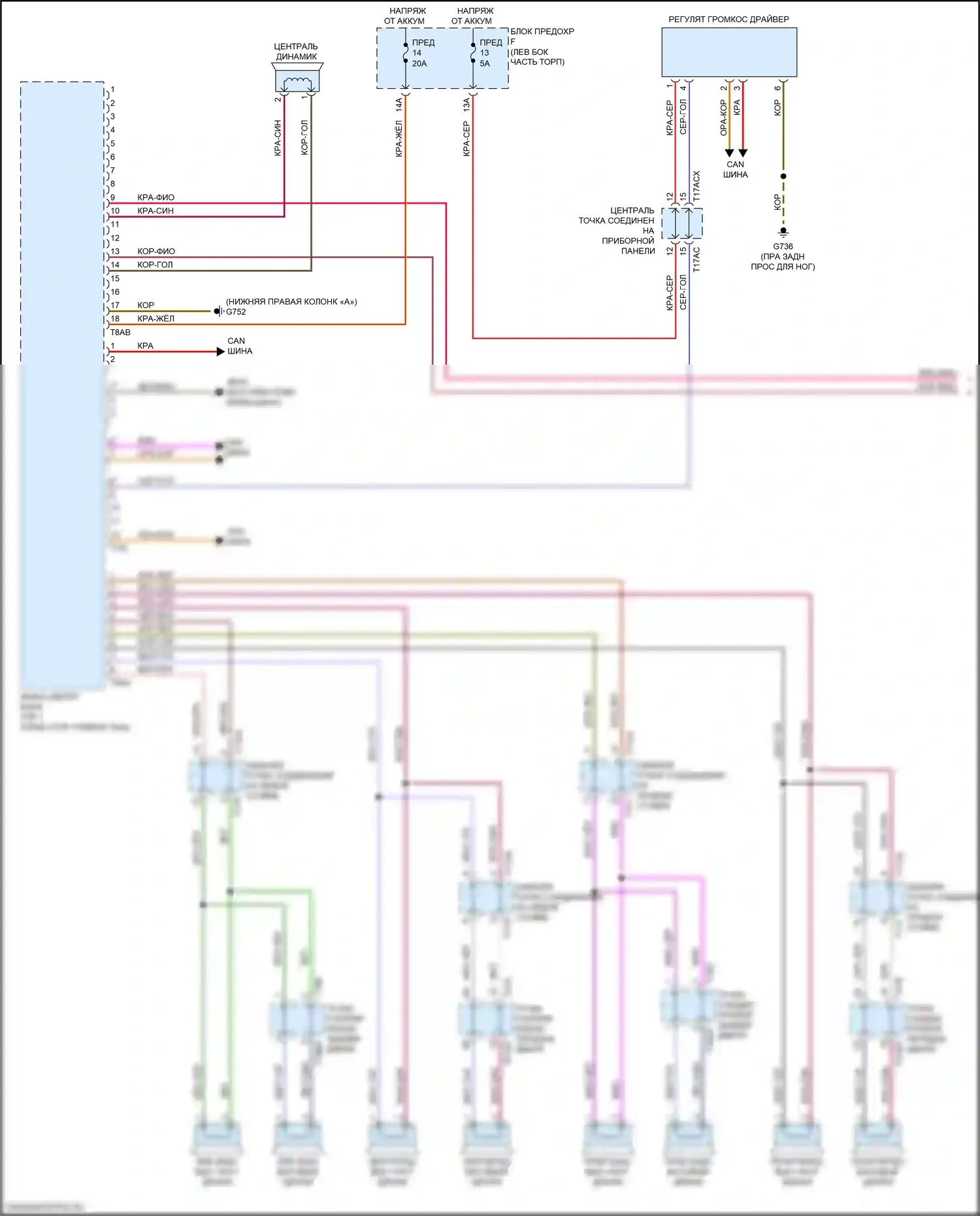 Q8 Audi I (2018-2023): Электросхема навигации, без усилителя (1 из 4) 