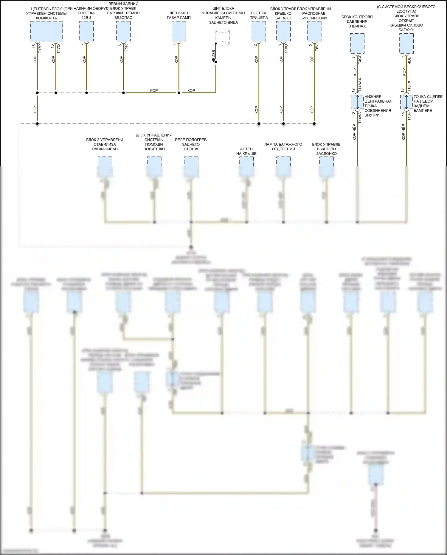 Q8 Audi I (2018-2023): Электросхема разводки массы (4 из 7) 
