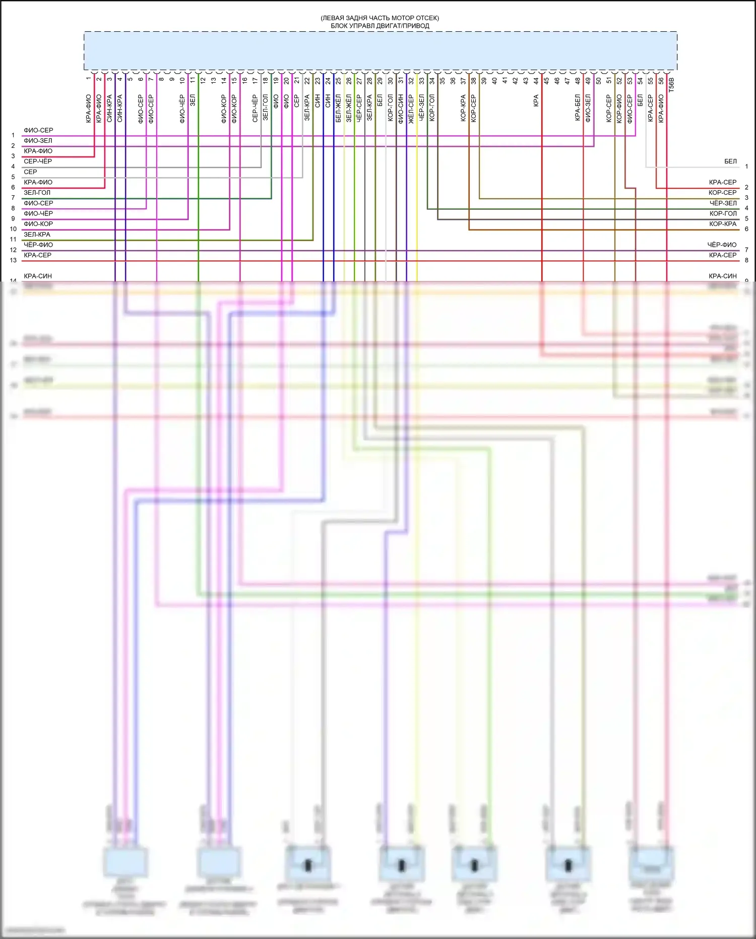 RS Q8 Audi I (2019-2024): Электросхема двигателя 4.0l turbo hybrid (5 из 12) 