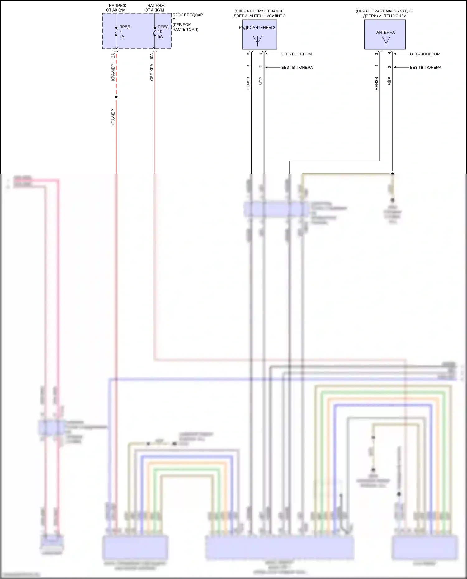 RS Q8 Audi I (2019-2024): Электросхема навигации, без усилителя (2 из 4) 