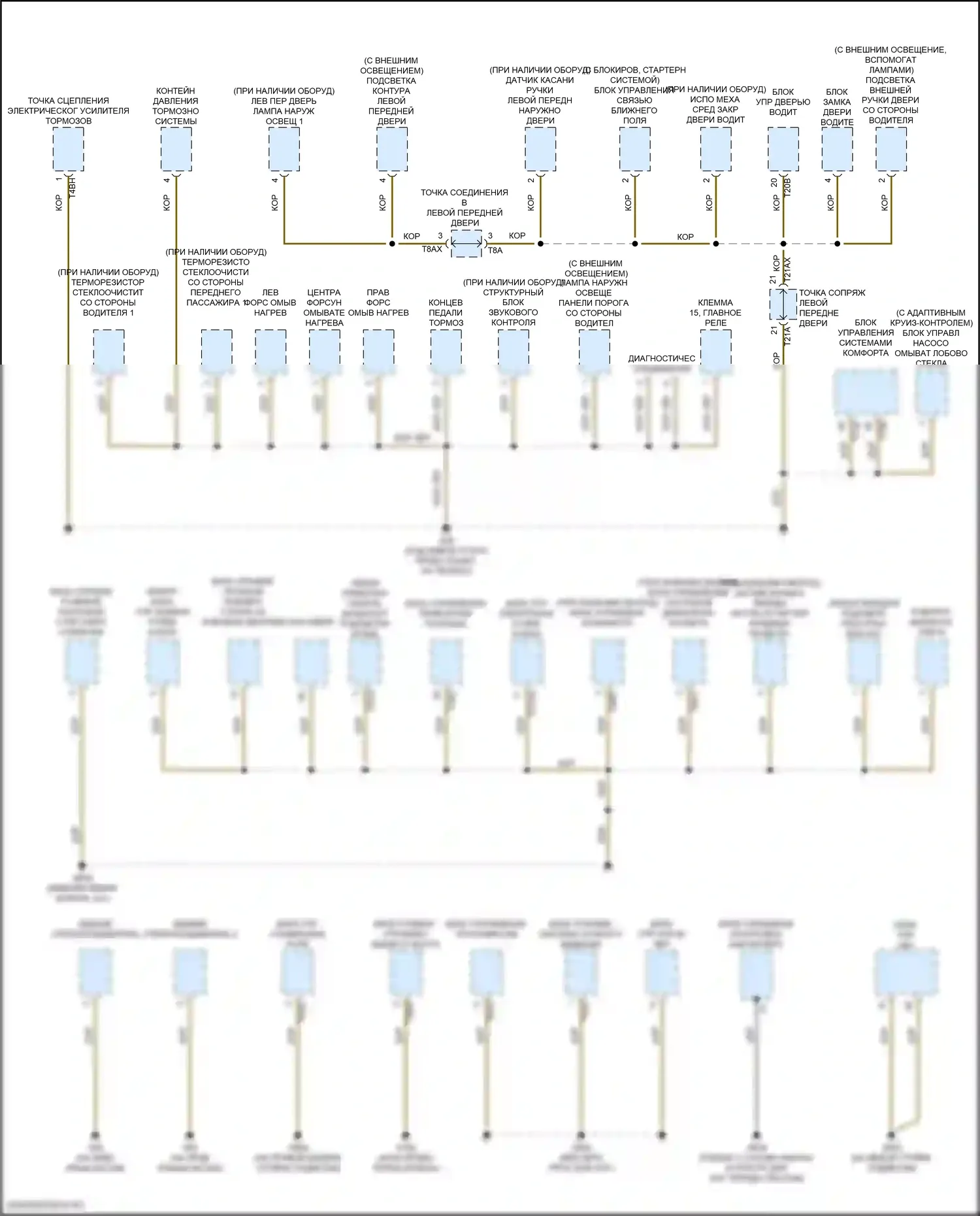 RS Q8 Audi I (2019-2024): Электросхема разводки массы (3 из 7) 