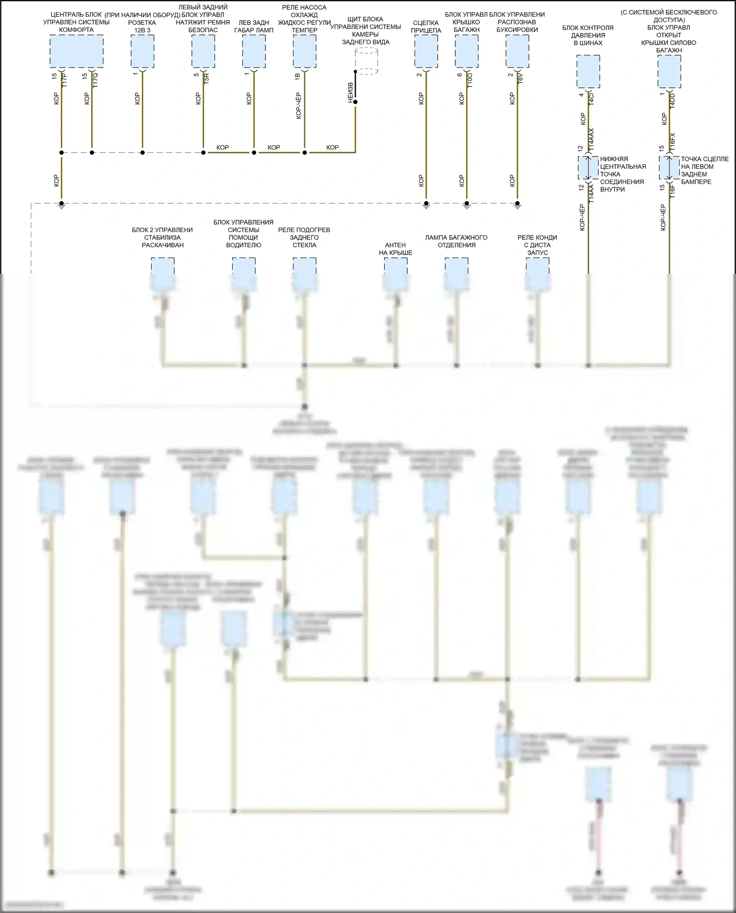RS Q8 Audi I (2019-2024): Электросхема разводки массы (4 из 7) 