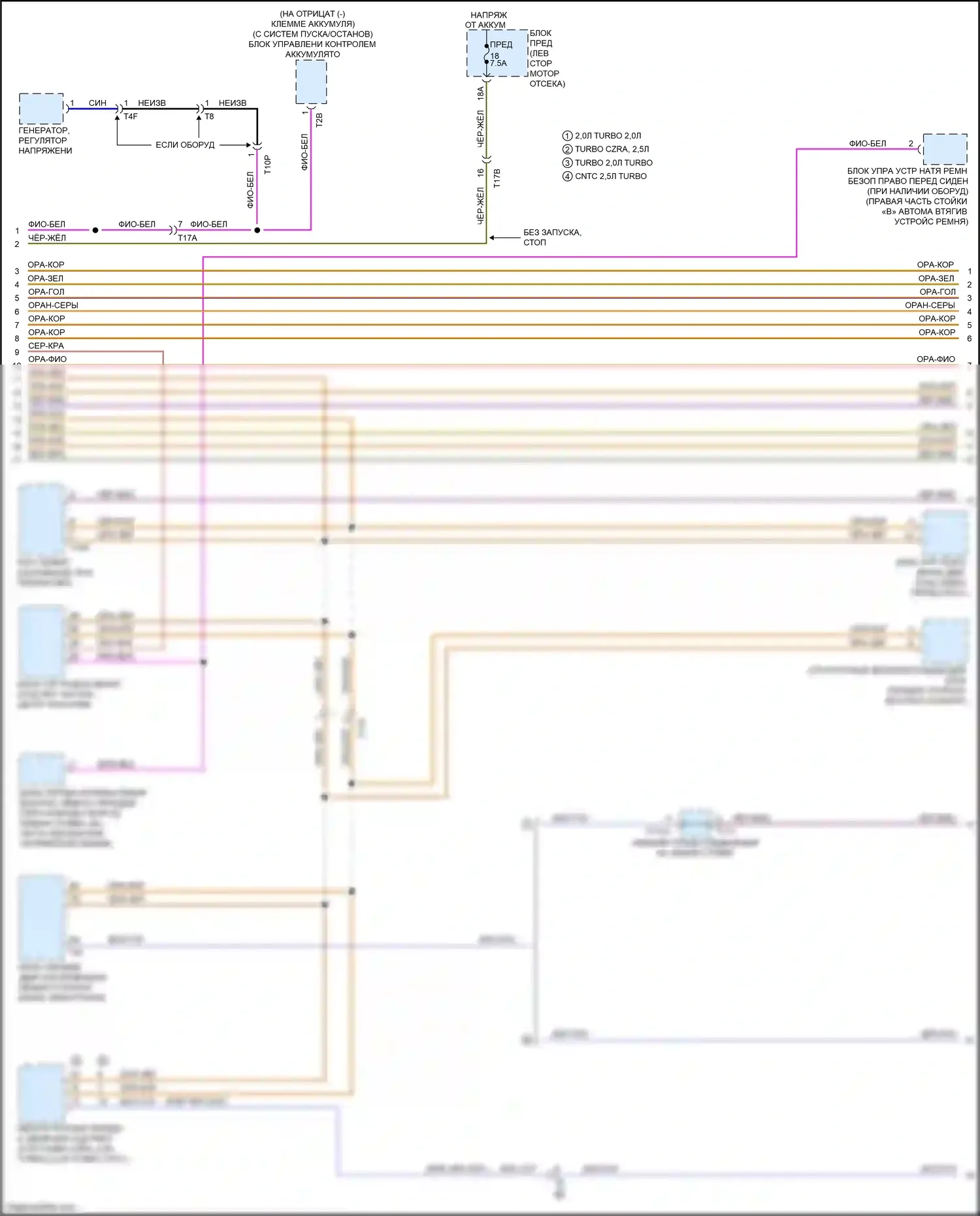 RS3 Audi 8V рестайлинг (2017-2021): Can шина электросхема (2 из 4) 