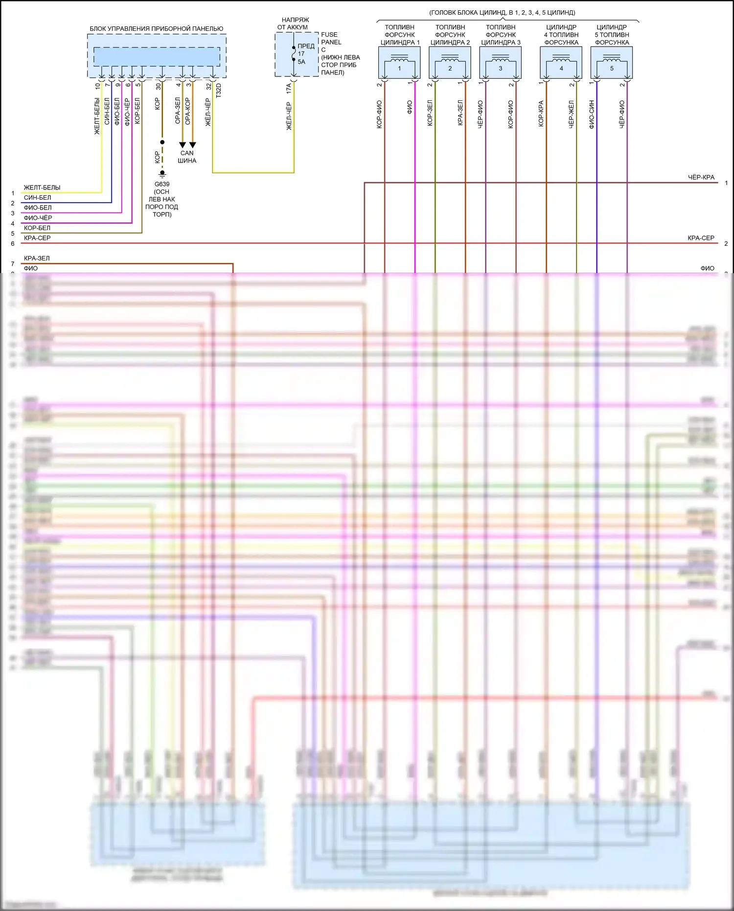 RS3 Audi 8V рестайлинг (2017-2021): Электросхема двигателя 2.5л турбо (7 из 8) 