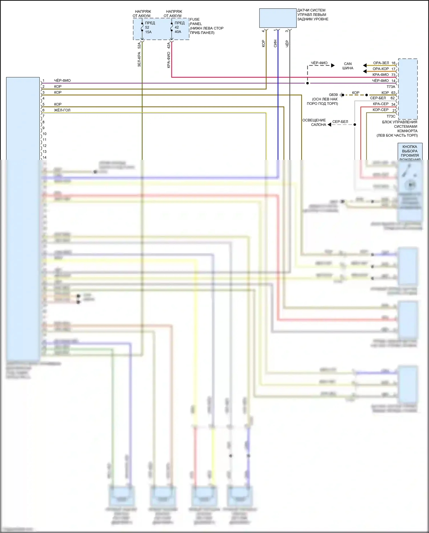 RS3 Audi 8V рестайлинг (2017-2021): Электросхема электронной подвески 
