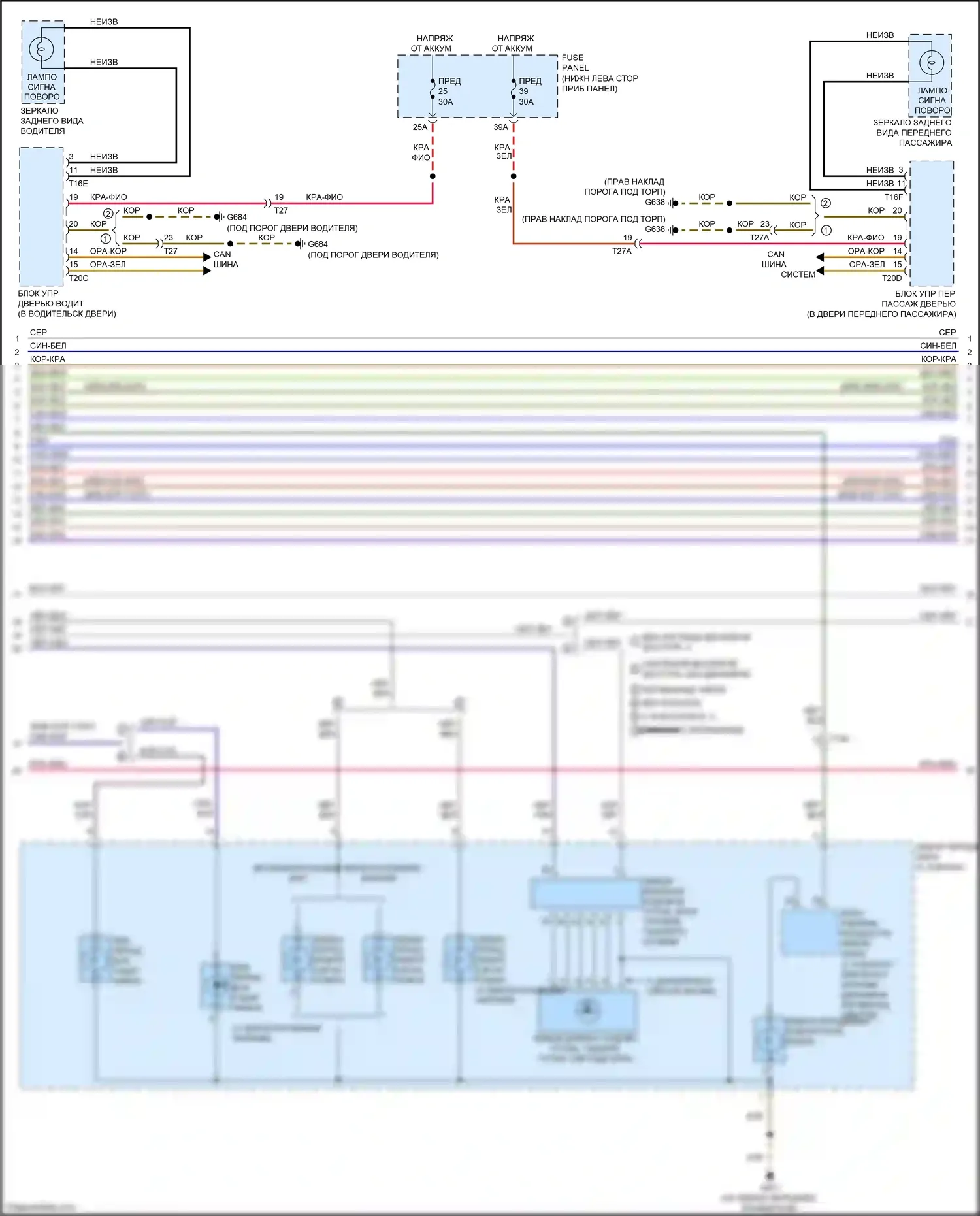 RS3 Audi 8V рестайлинг (2017-2021): Электросхема фар и фонарей (3 из 5) 