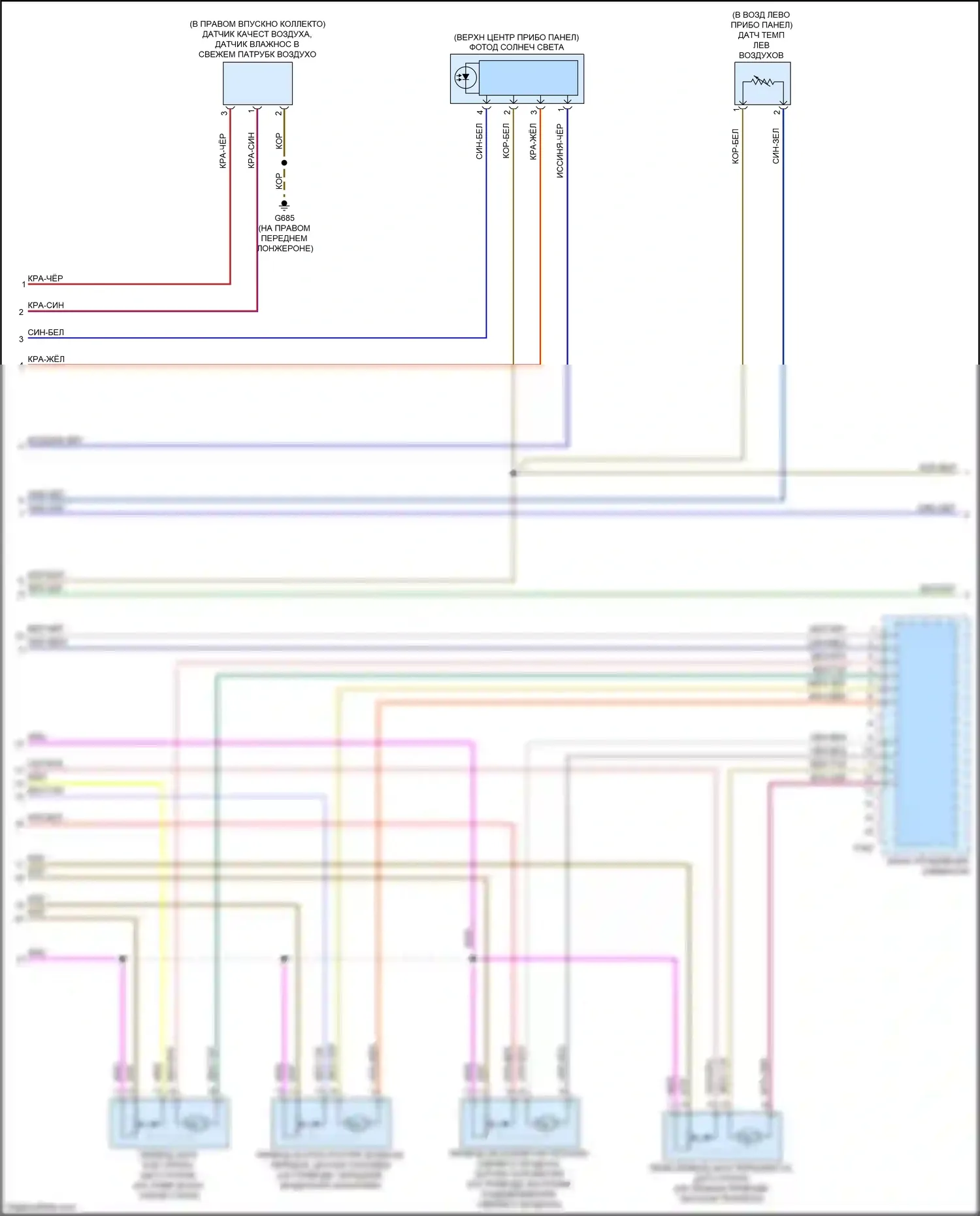 RS3 Audi 8V рестайлинг (2017-2021): Электросхема климат контроля (2 из 4) 