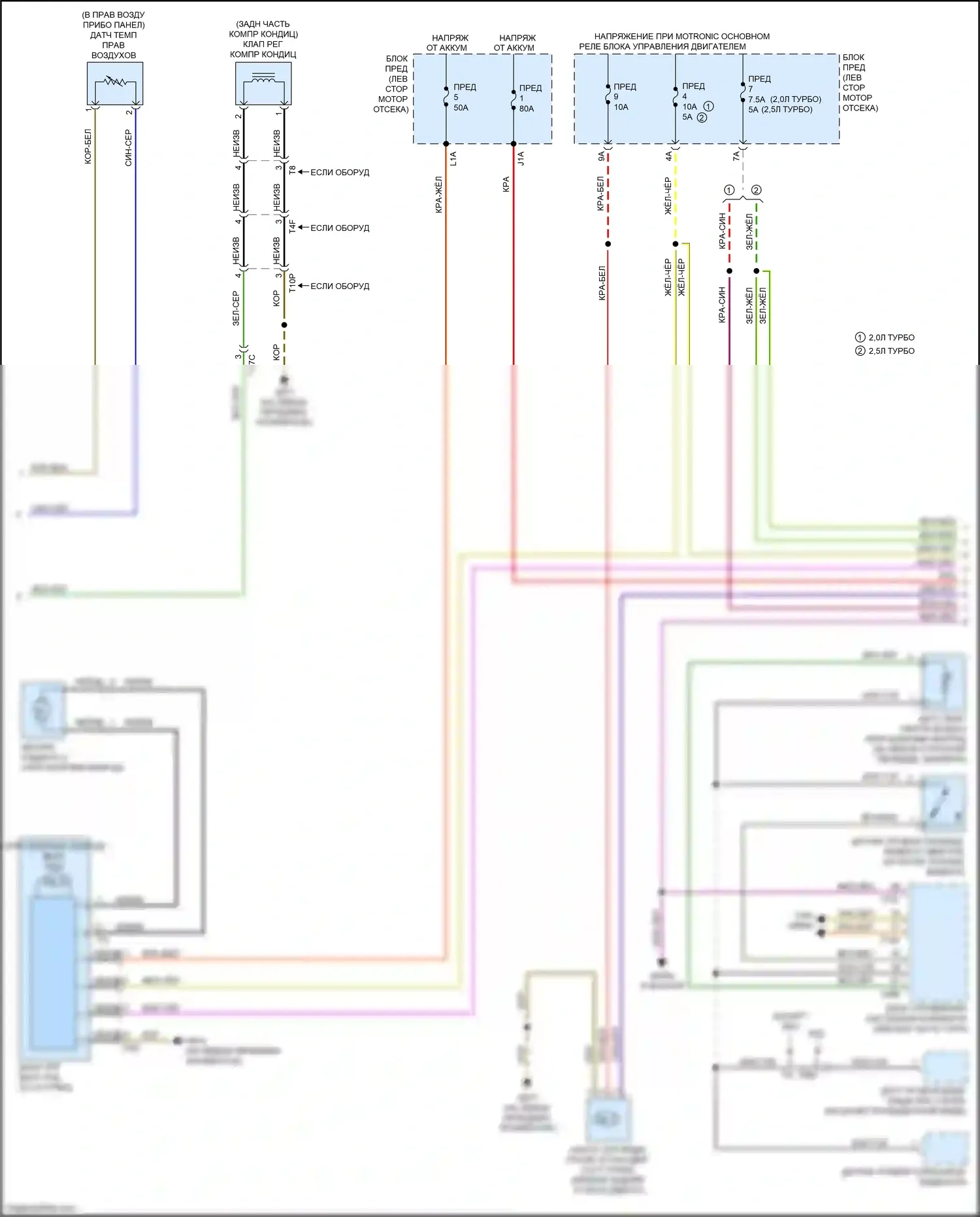RS3 Audi 8V рестайлинг (2017-2021): Электросхема климат контроля (3 из 4) 
